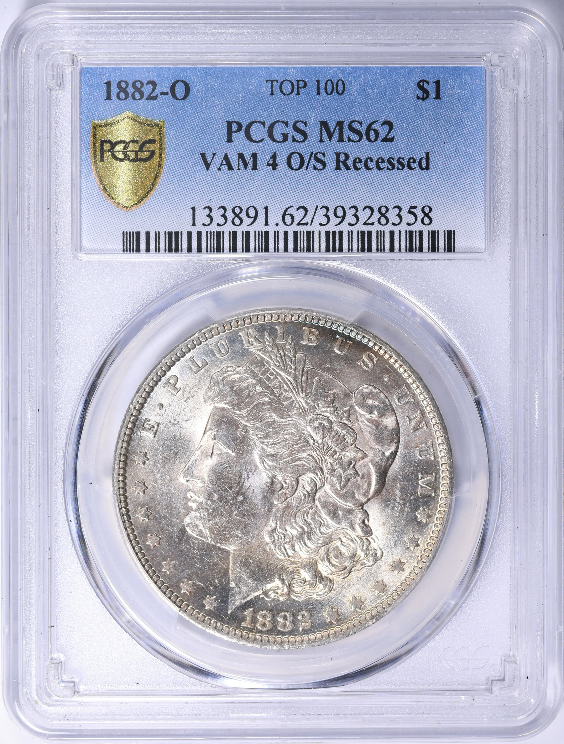 1882-O/S Morgan Silver Dollar O/S Recessed VAM-4 *Top 100* PCGS MS