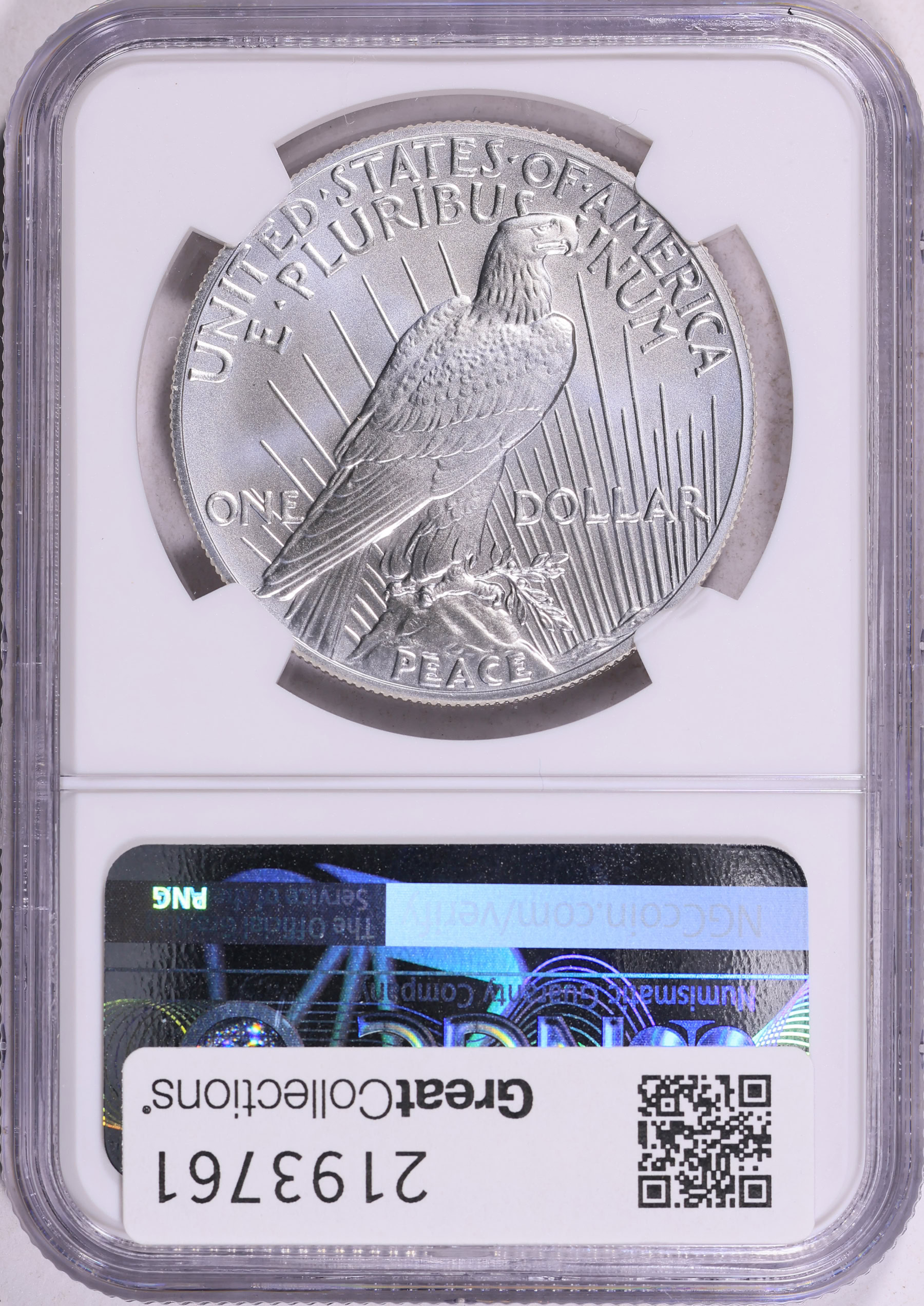 2025 Peace Silver Dollar NGC MS-70 | NGC Cert #8425199-001
