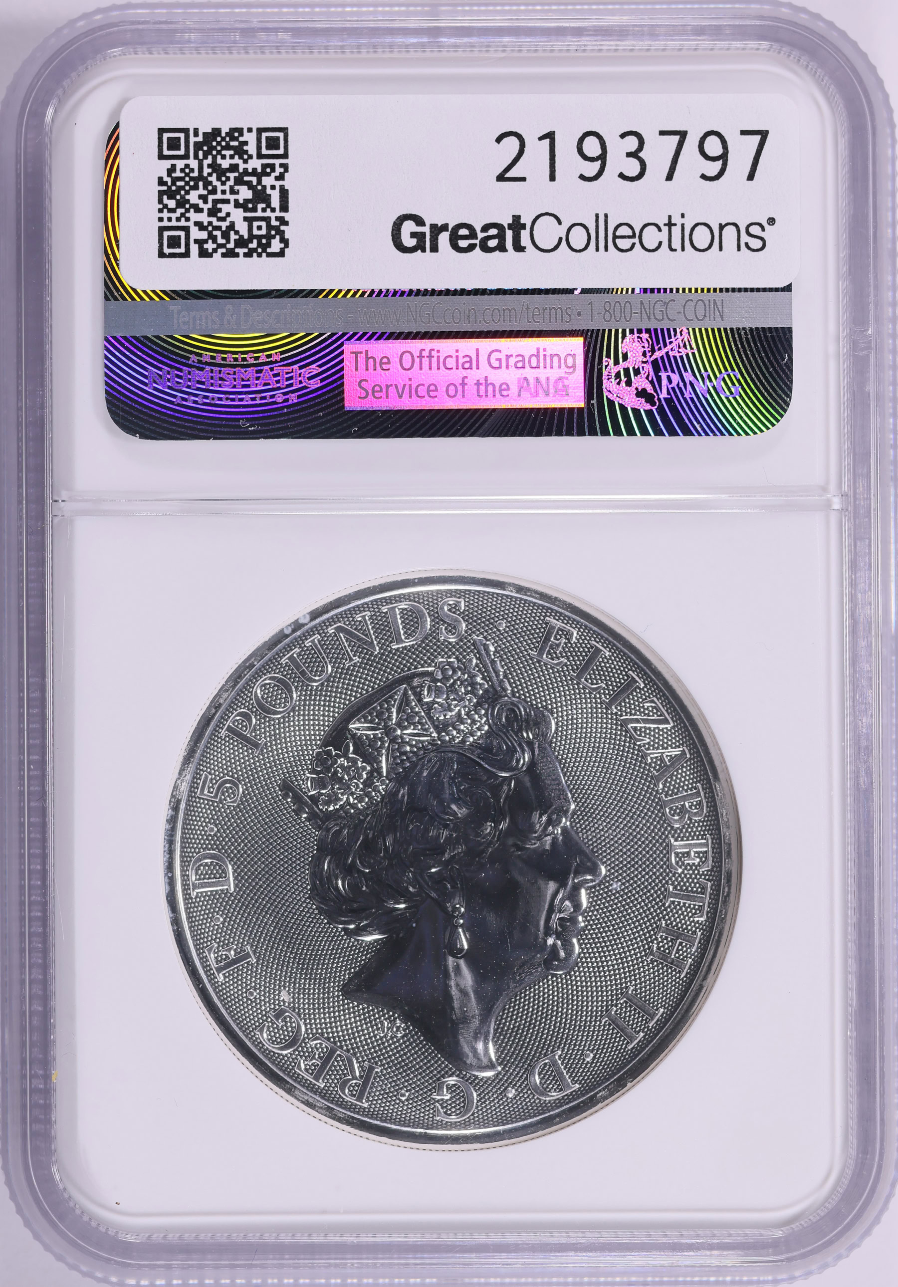 Great Britain 2018 Silver £5 The Queen's Beasts Black Bull of