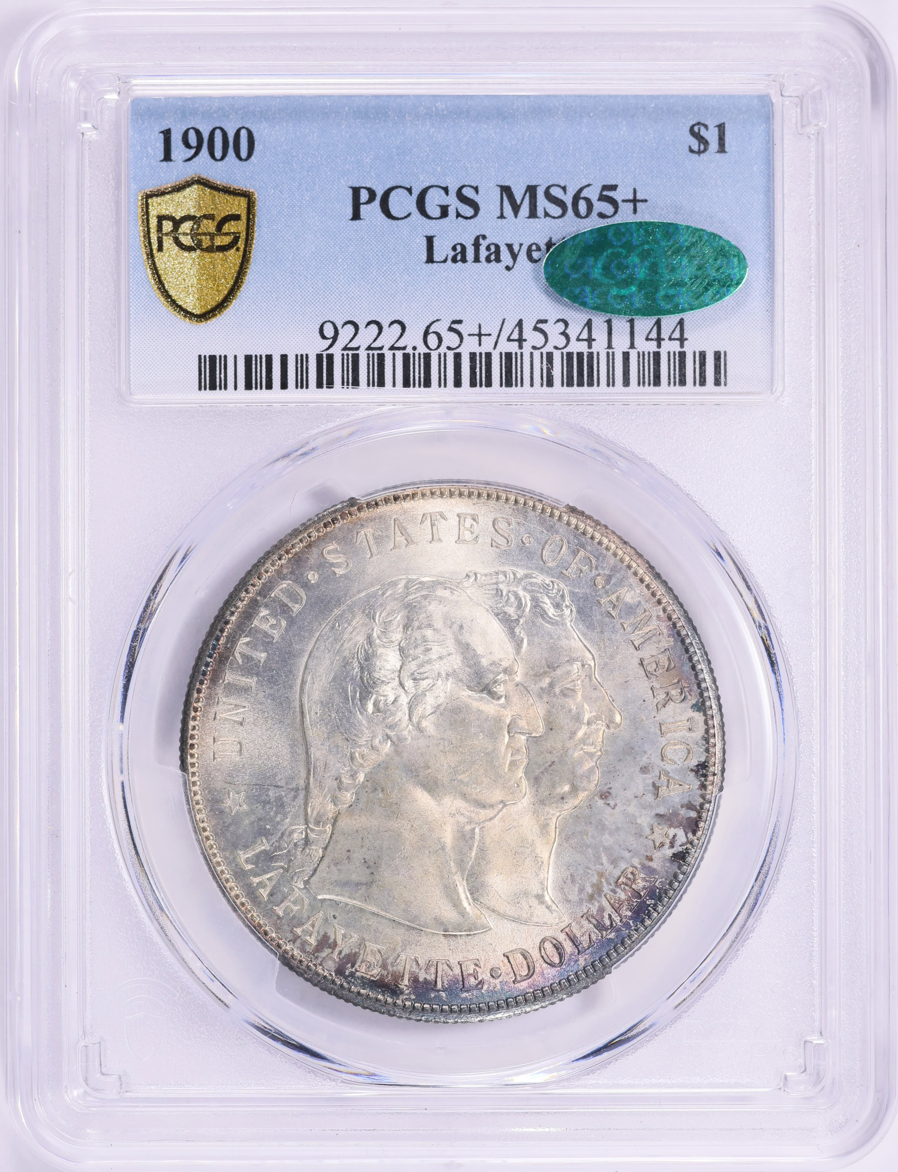 黒*猫様 【PCGS MS62】天保 安政 激レア 希少 コレクション 旧貨幣 1900 Lafayette Dollar PCGS MS-65+ (CAC Green) (Toned) (Item