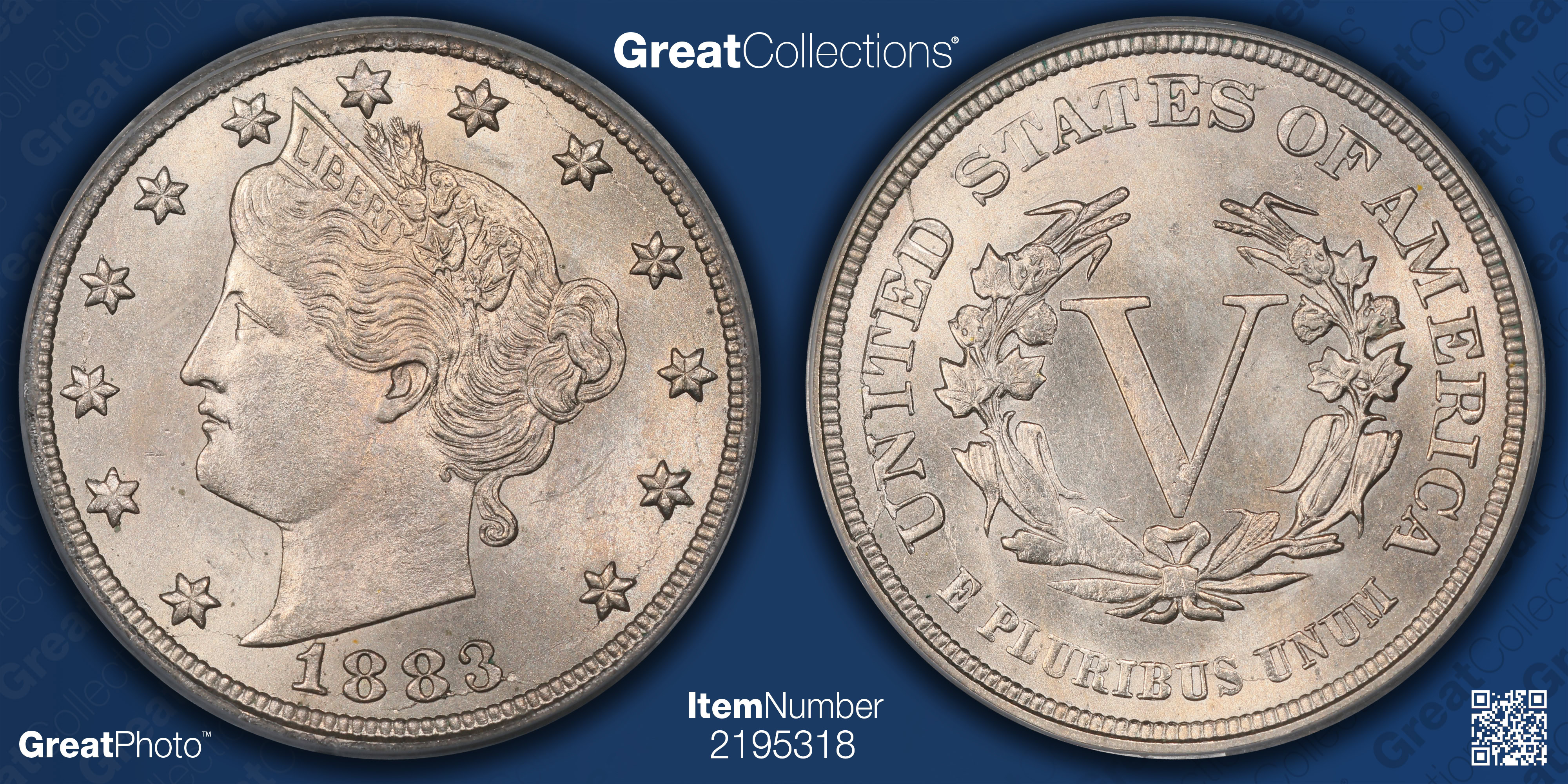 1883 Liberty Nickel No CENTS PCGS MS-64 (Item 2195318