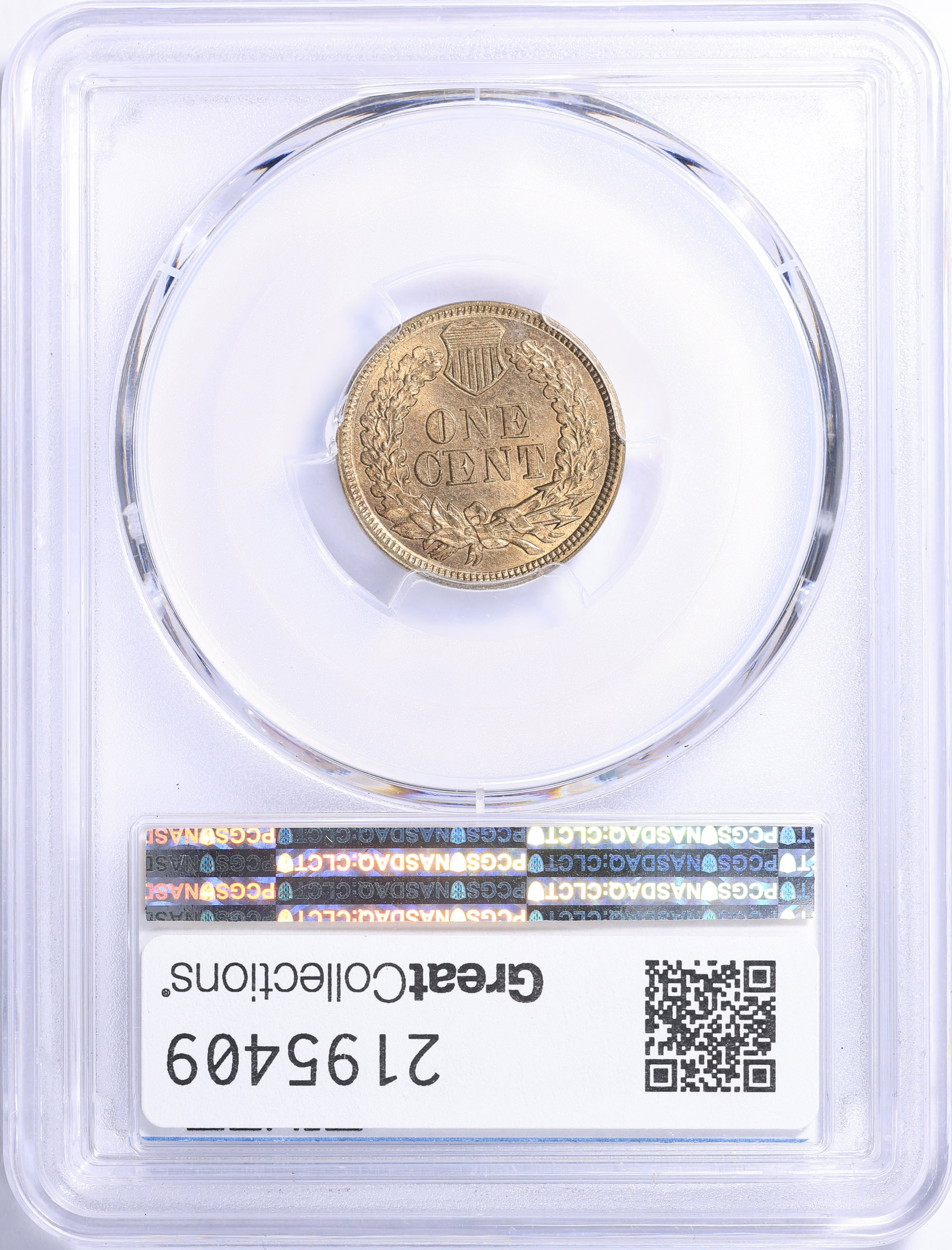 1862 Indian Cent PCGS MS-65 (CAC Green) (Item 2195409