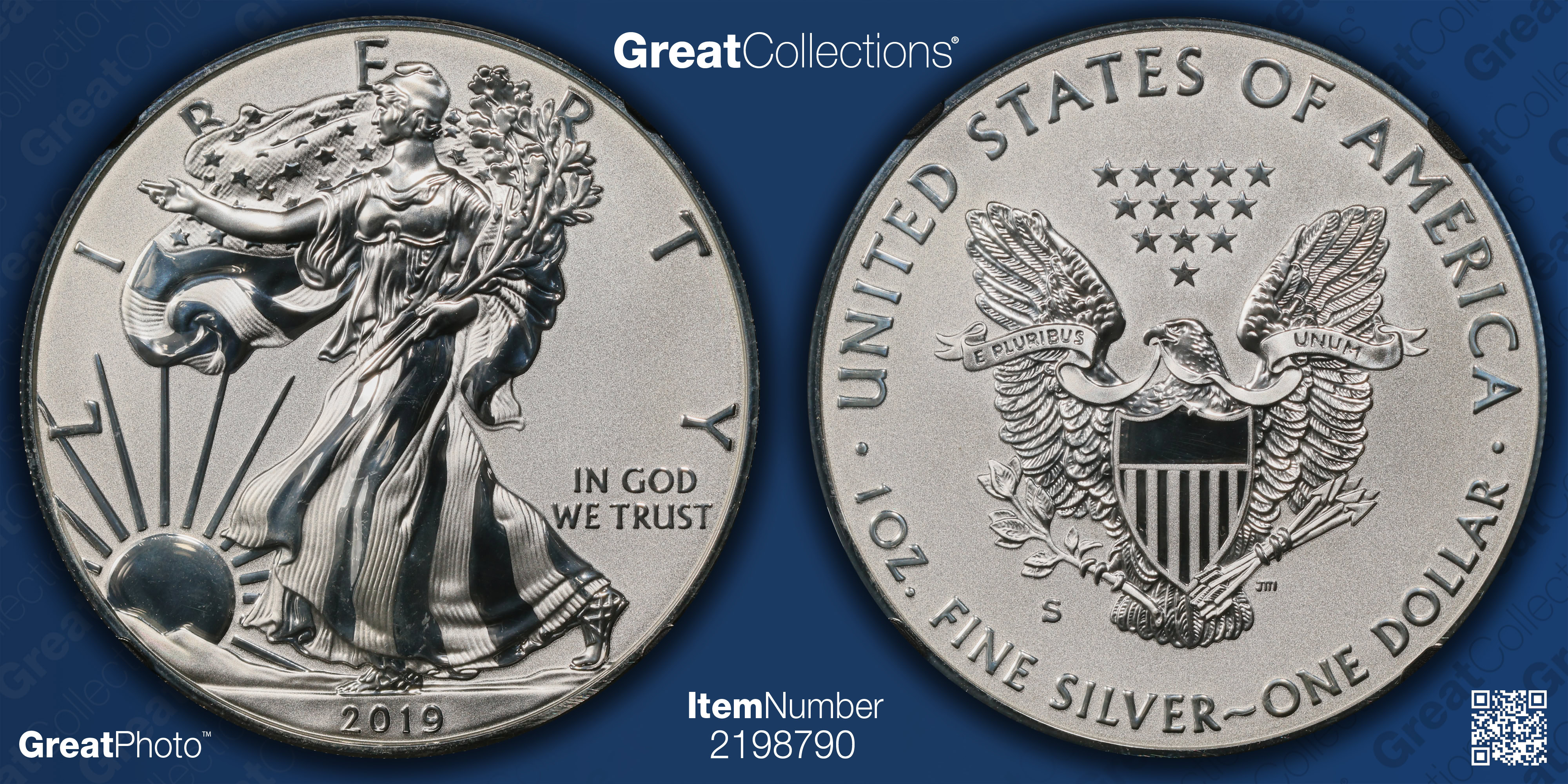 2019-S $1 Silver Eagle Enhanced Reverse Proof First Day of Issue