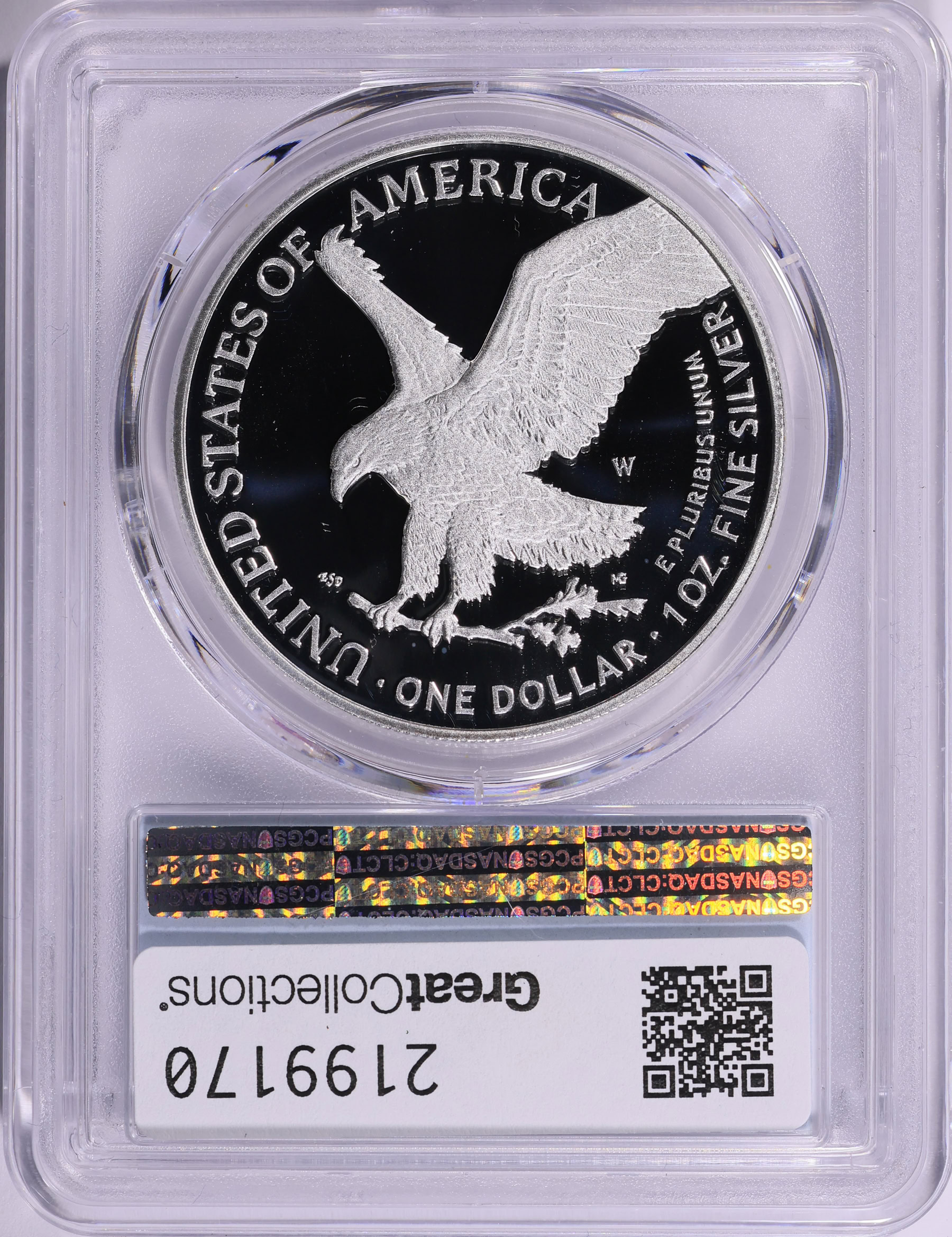 2022-W $1 Silver Eagle First Day of Issue PCGS Proof-70 DCAM (Item