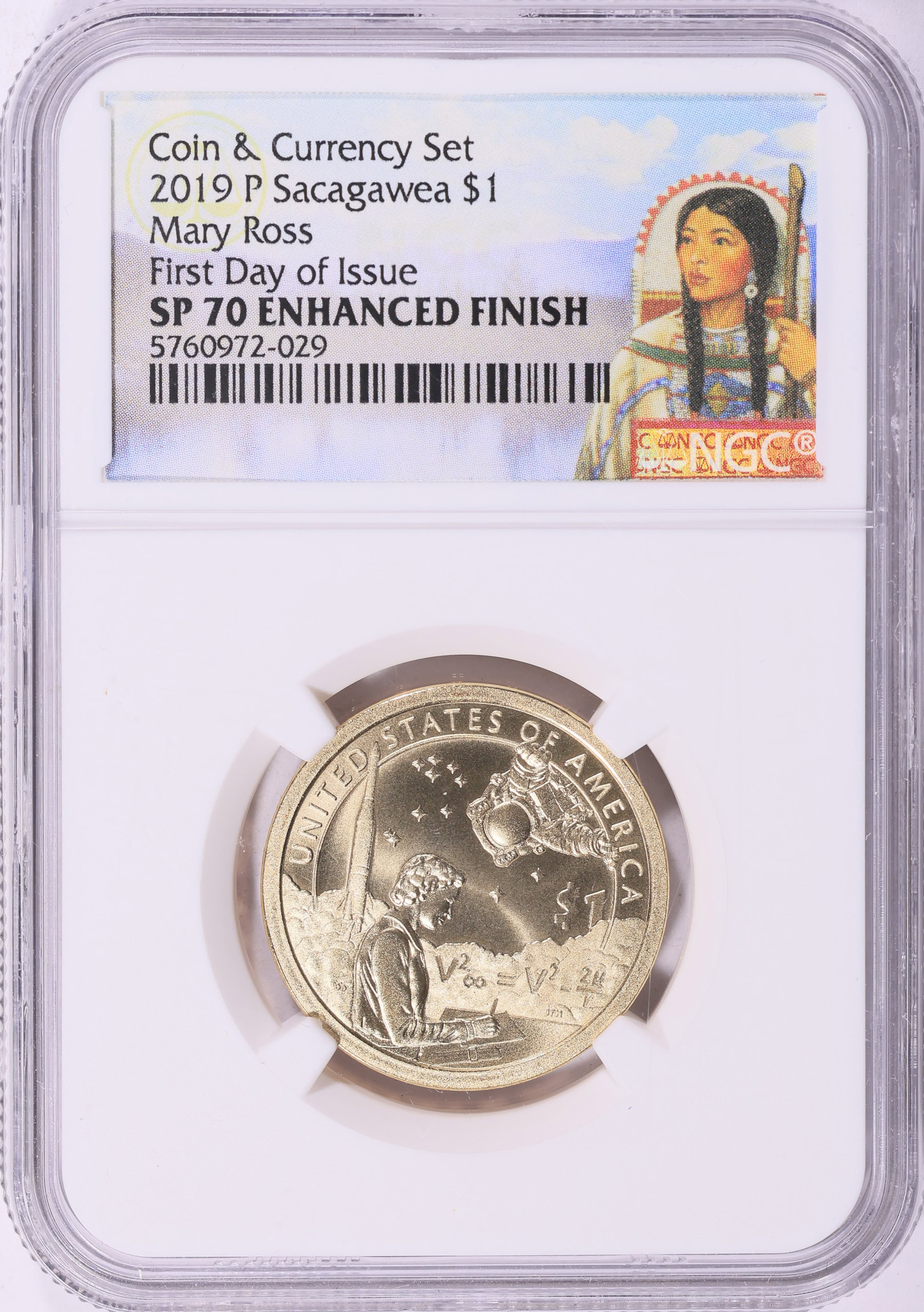 2019-P Sacagawea Dollar Native American Mary Ross Enhanced Finish
