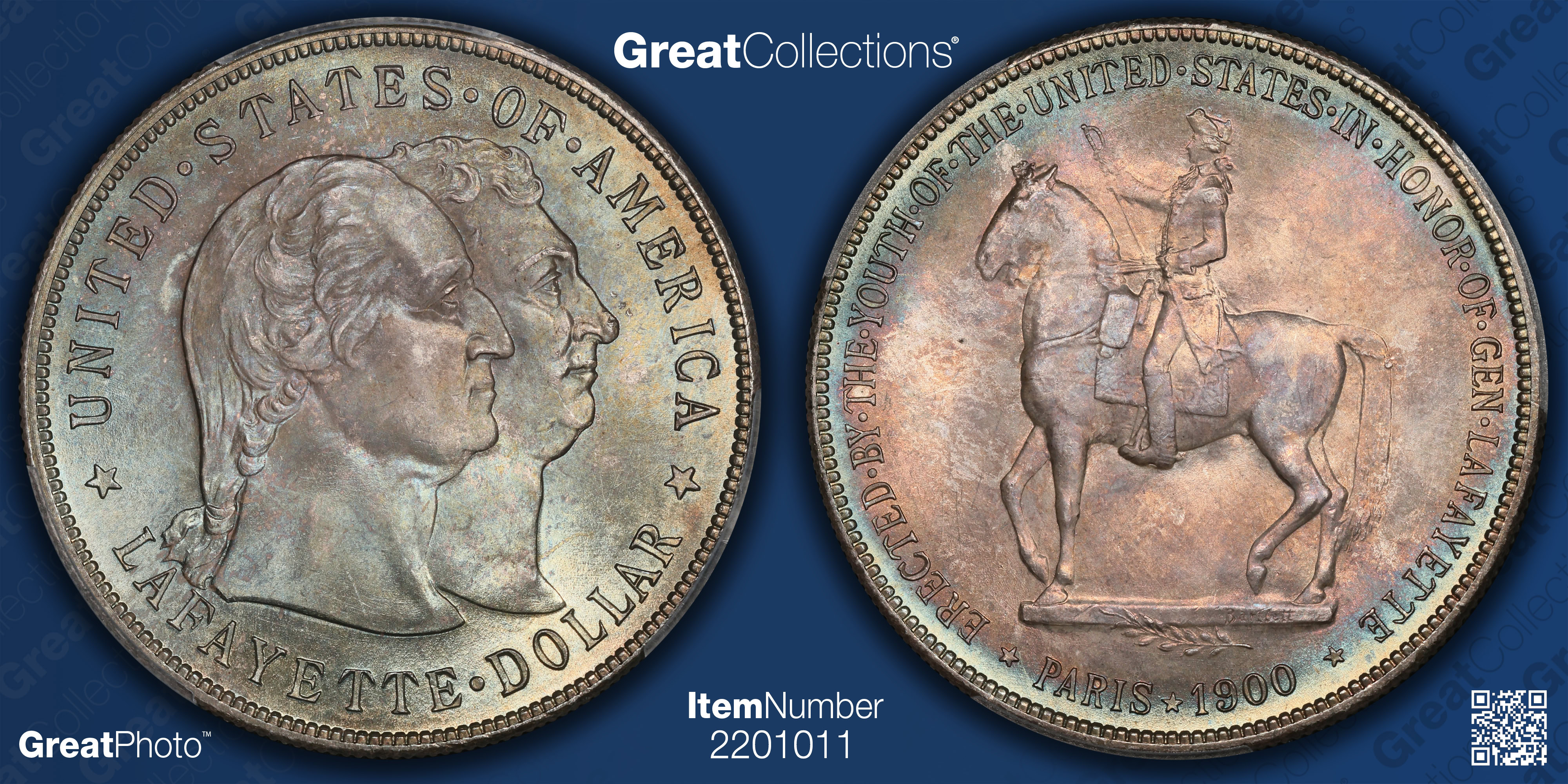 1900 Lafayette Dollar PCGS MS-67 (CAC Green) (Toned) (Item 2201011 ...