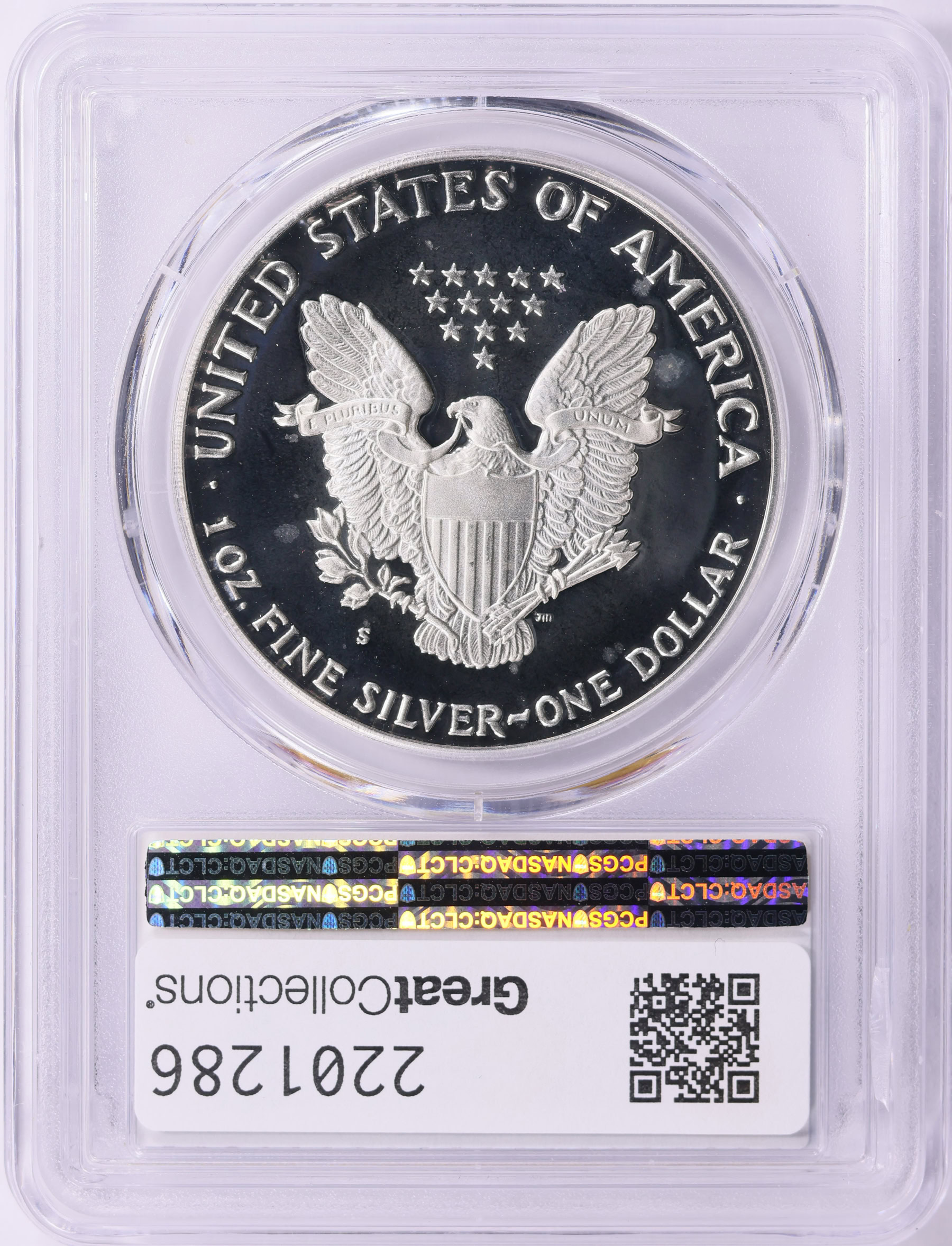 1986-S $1 Silver Eagle PCGS Proof-70 DCAM (Item 2201286