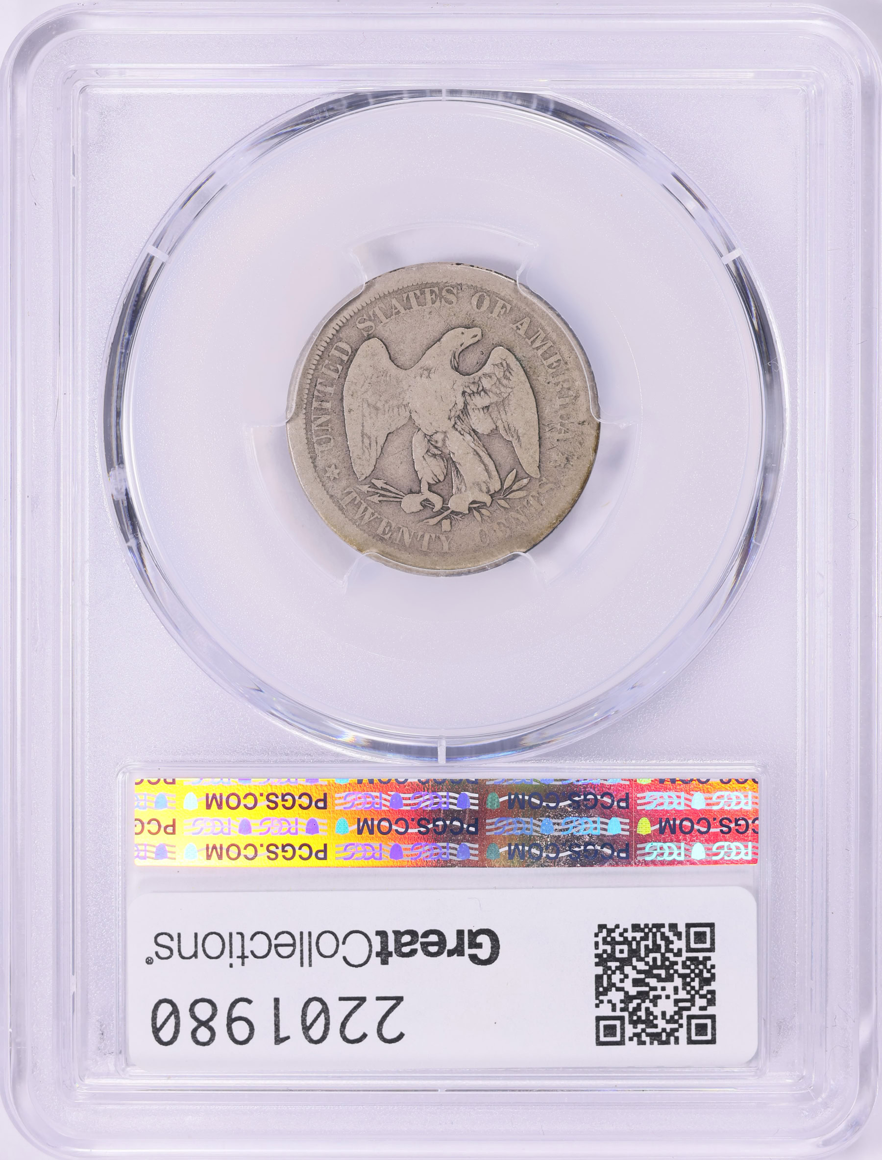 1875-S Twenty-Cent Piece PCGS G-06 (Item 2201980