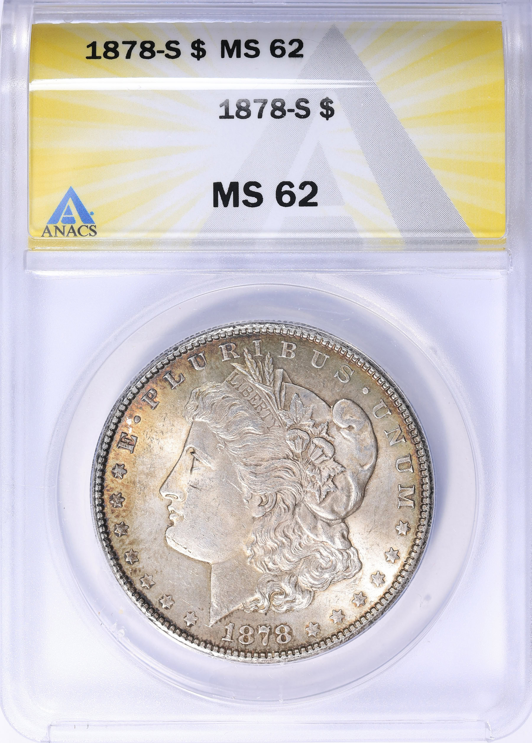 1878-S Morgan Silver Dollar ANACS MS-62 (Toned) (Item 2202693