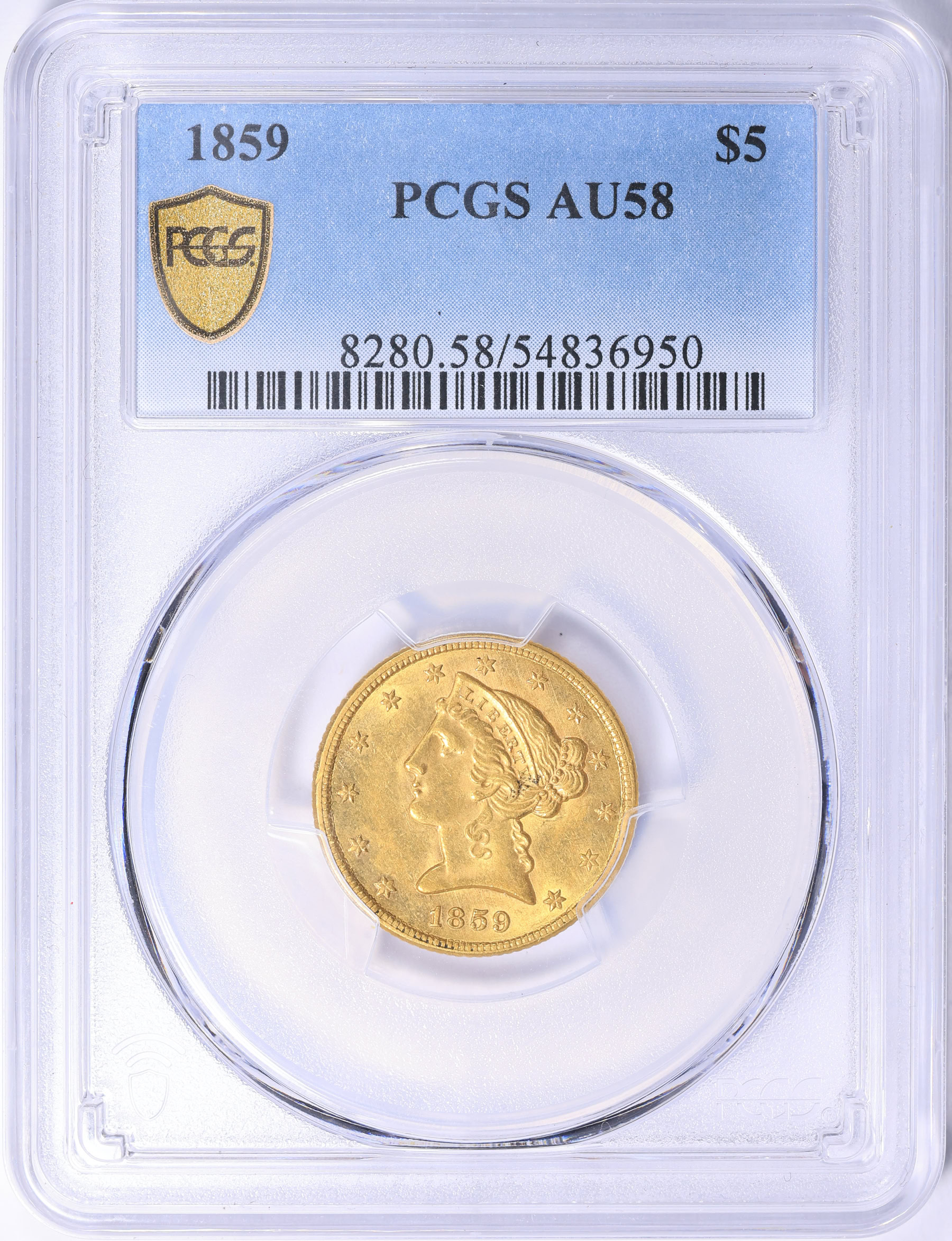 1859 Liberty Gold Half Eagle PCGS AU-58 (Item 2203813