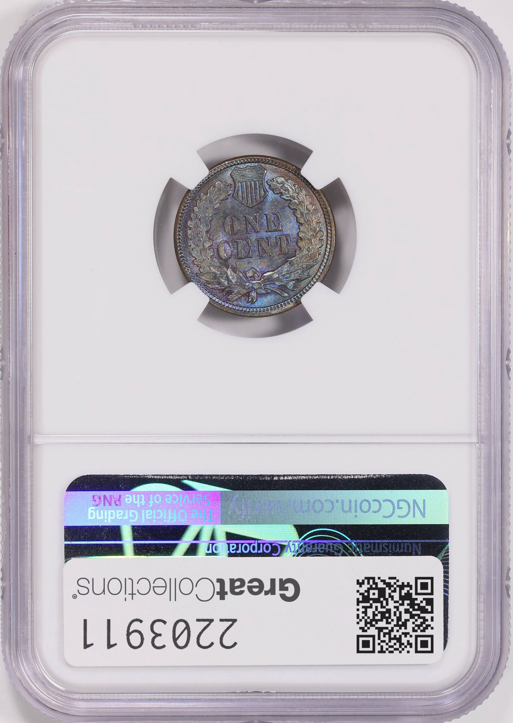1893 Indian Cent NGC MS-64 BN (Toned) (Item 2203911