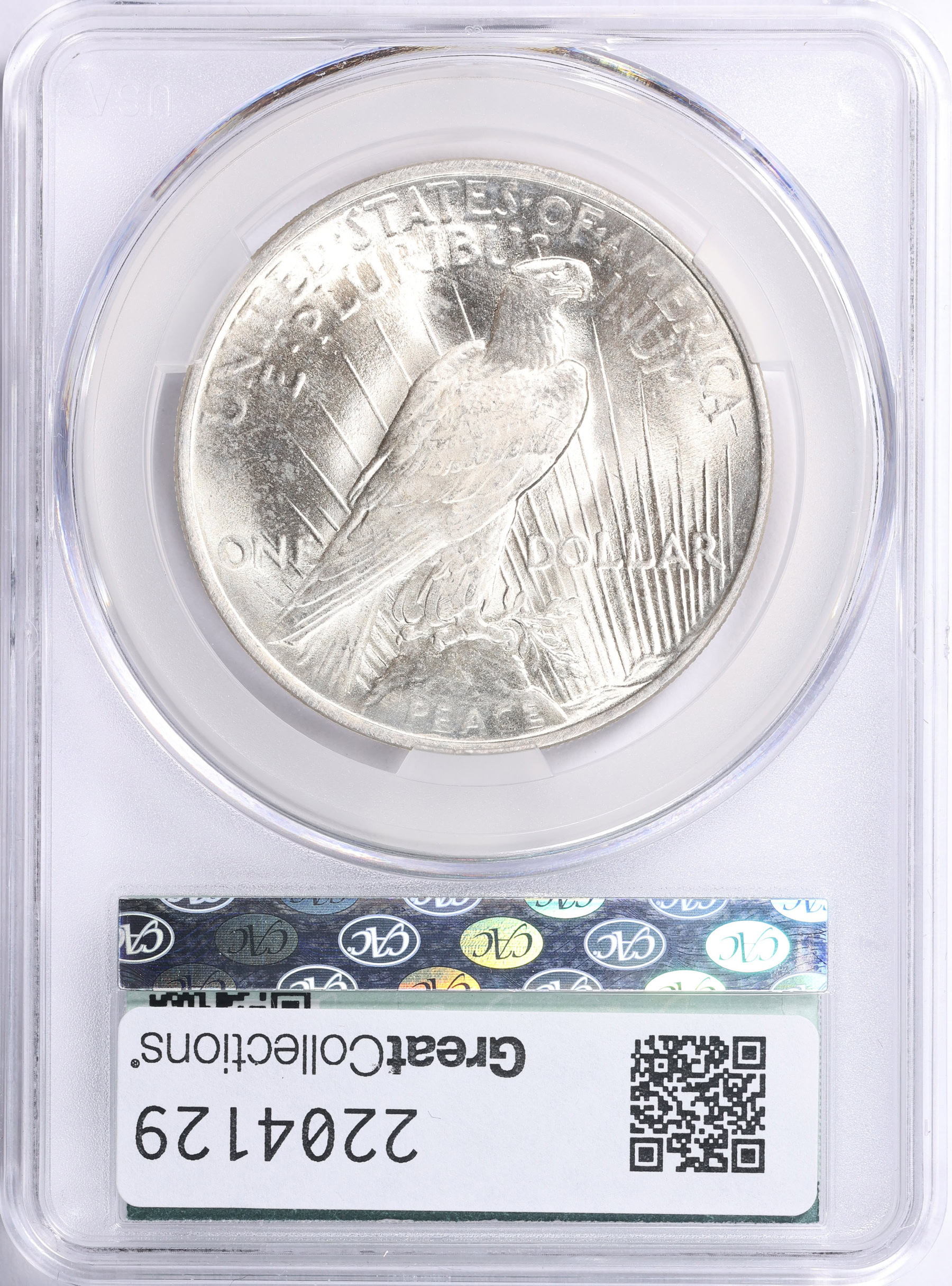 1923 Peace Silver Dollar CACG MS-67 (Item 2204129