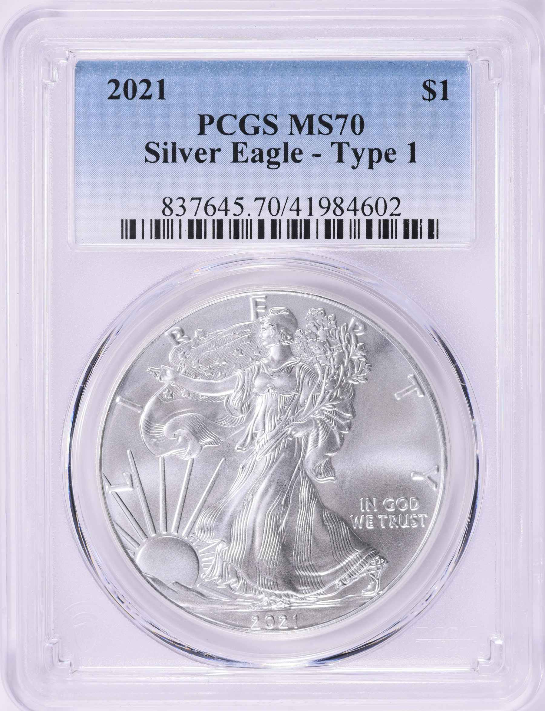 2021 $1 Silver Eagle Type 1 PCGS MS-70 (Item 2204226