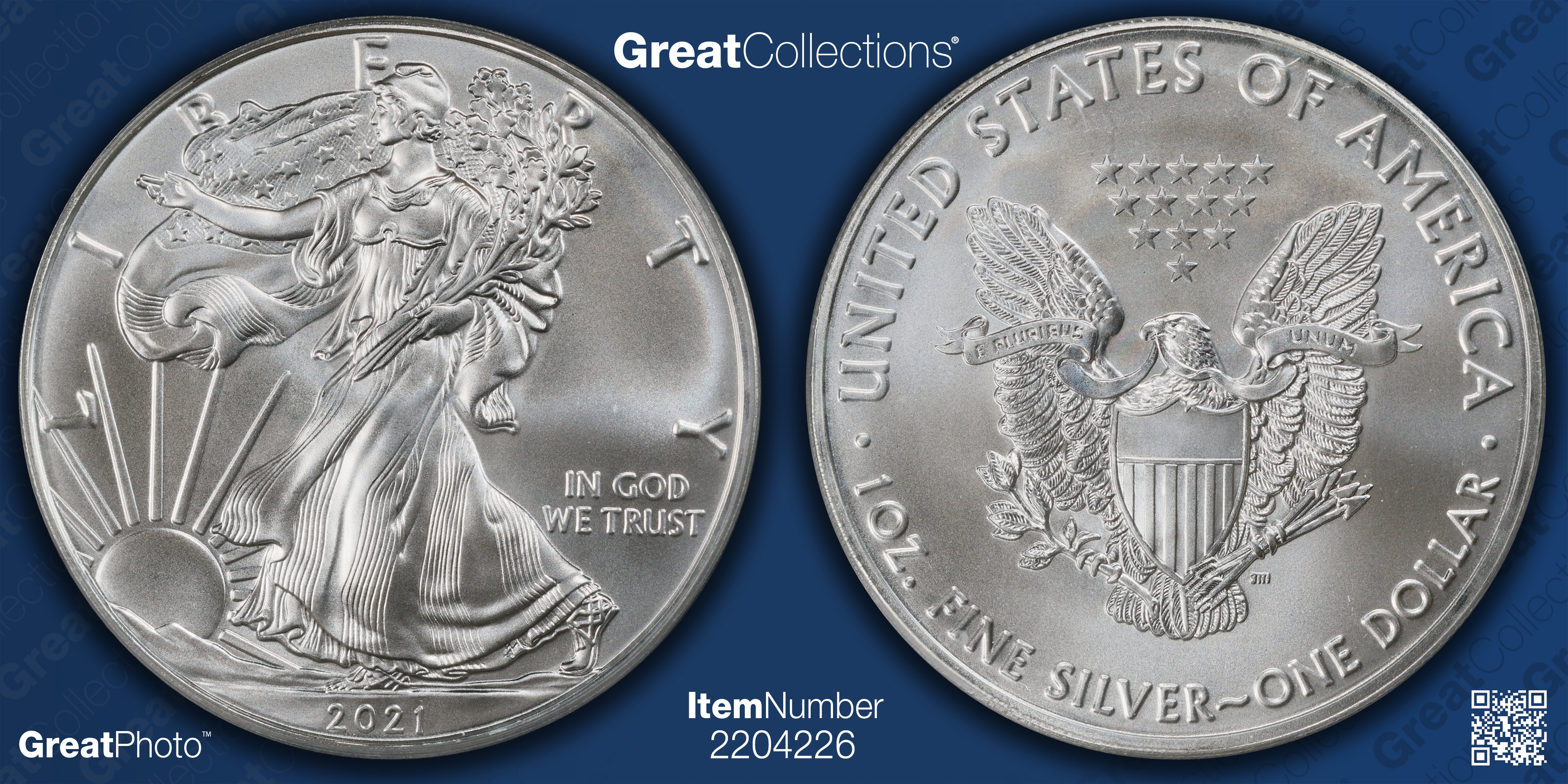 2021 $1 Silver Eagle Type 1 PCGS MS-70 (Item 2204226
