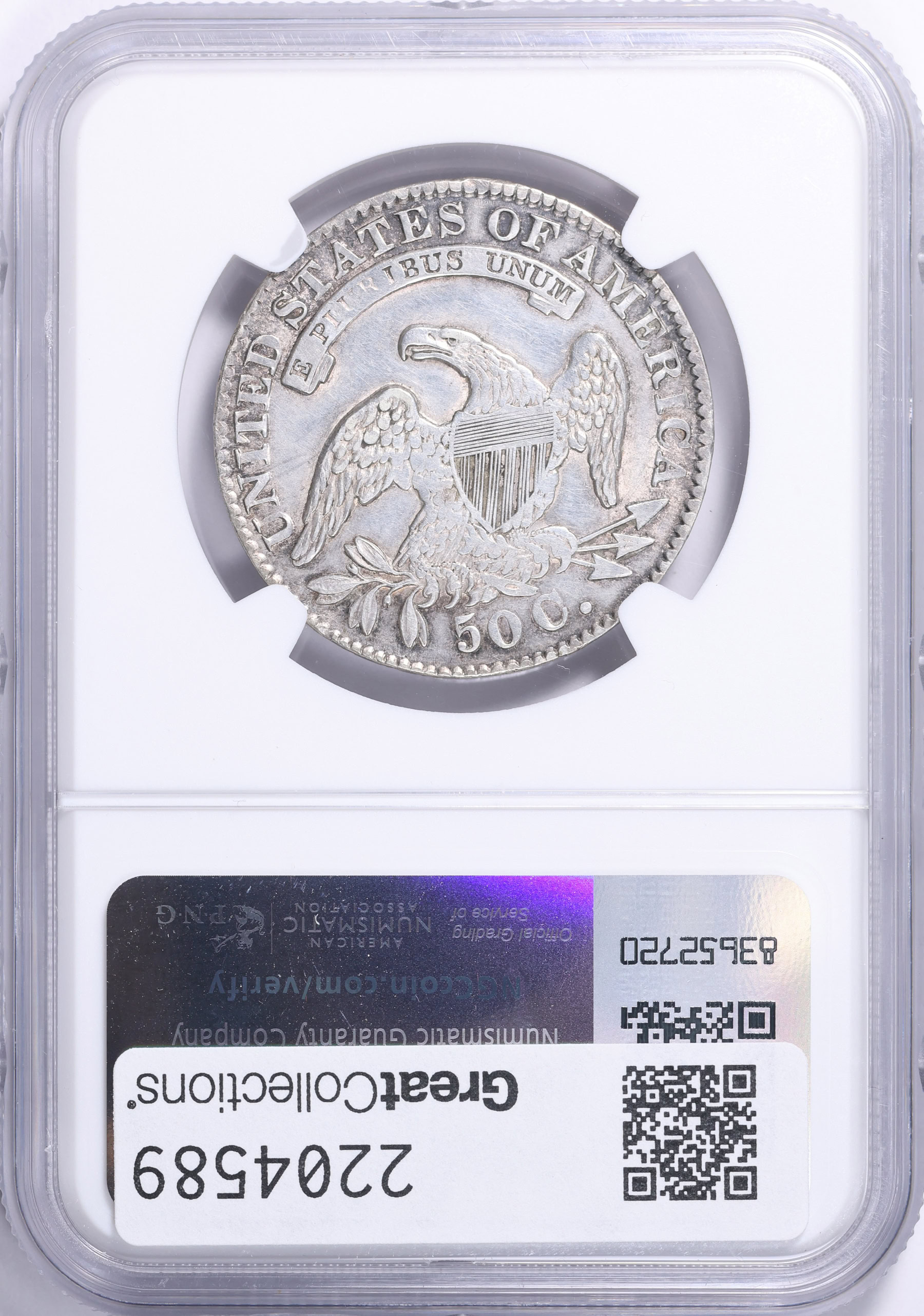 B.C. - THE B.C. PROJECT レア　grap 1833 Capped Bust Half Dollar NGC XF Details (Item 2204589