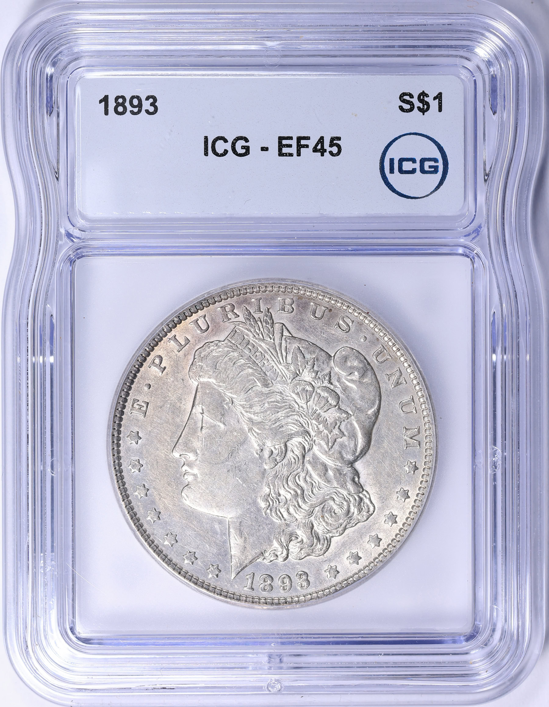 1893 Morgan Silver Dollar ICG XF-45 (Item 2205805