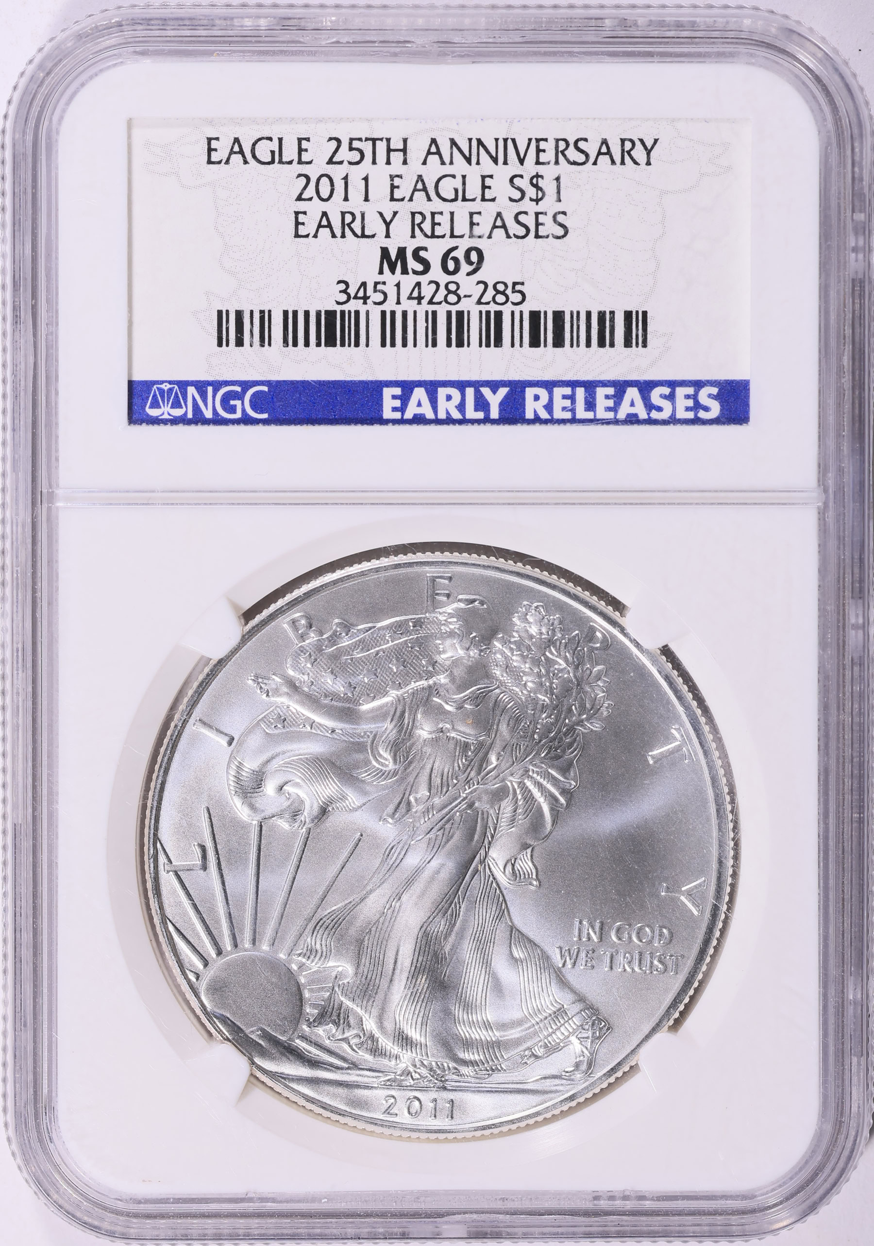 2011 $1 Silver Eagle Early Releases NGC MS-69 (Item 2207649