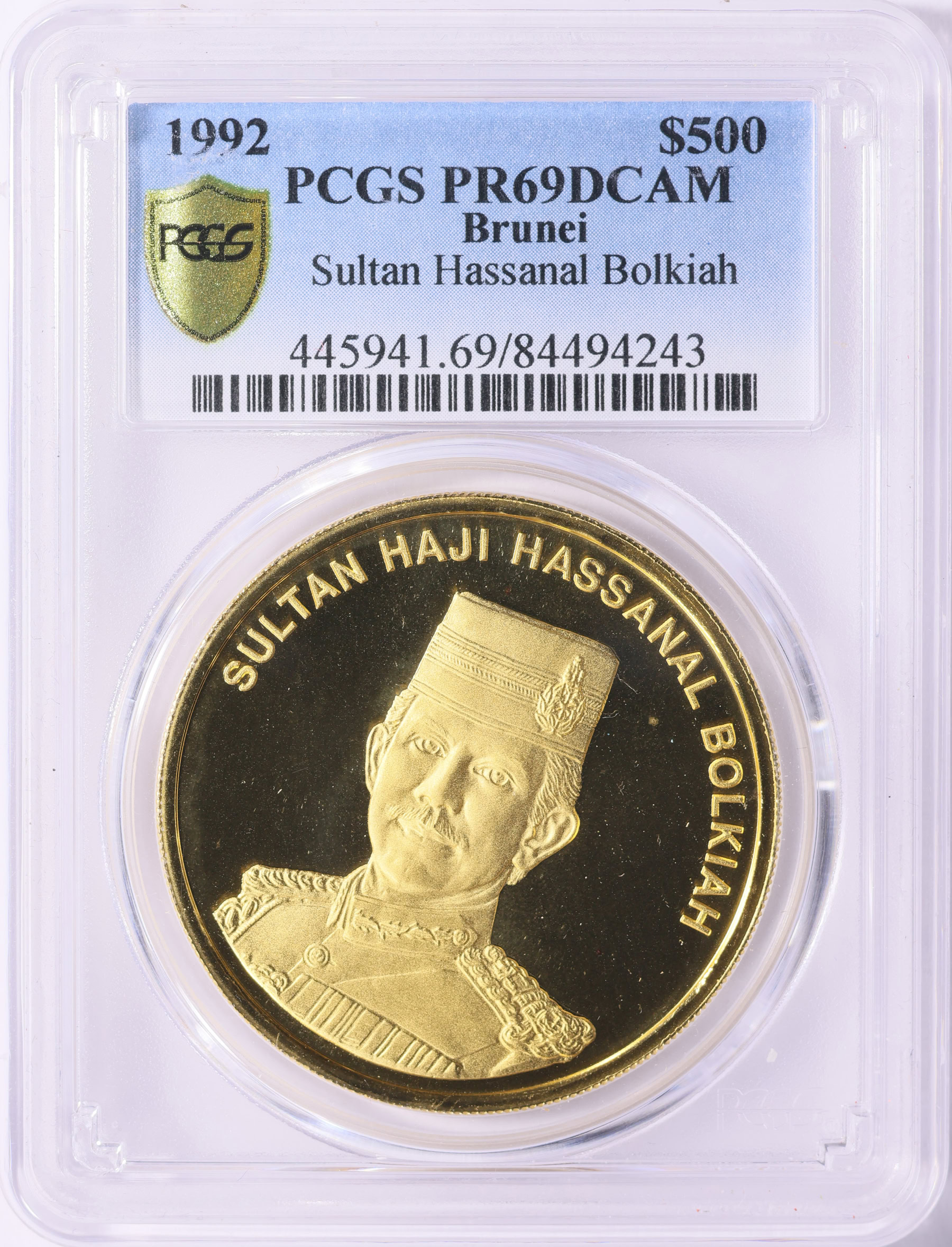 さ*e様 旧貨幣  Brunei ヴィンテージ Brunei 1992 Gold $500 Accession of Sultan Hassanal Bolkiah 25th