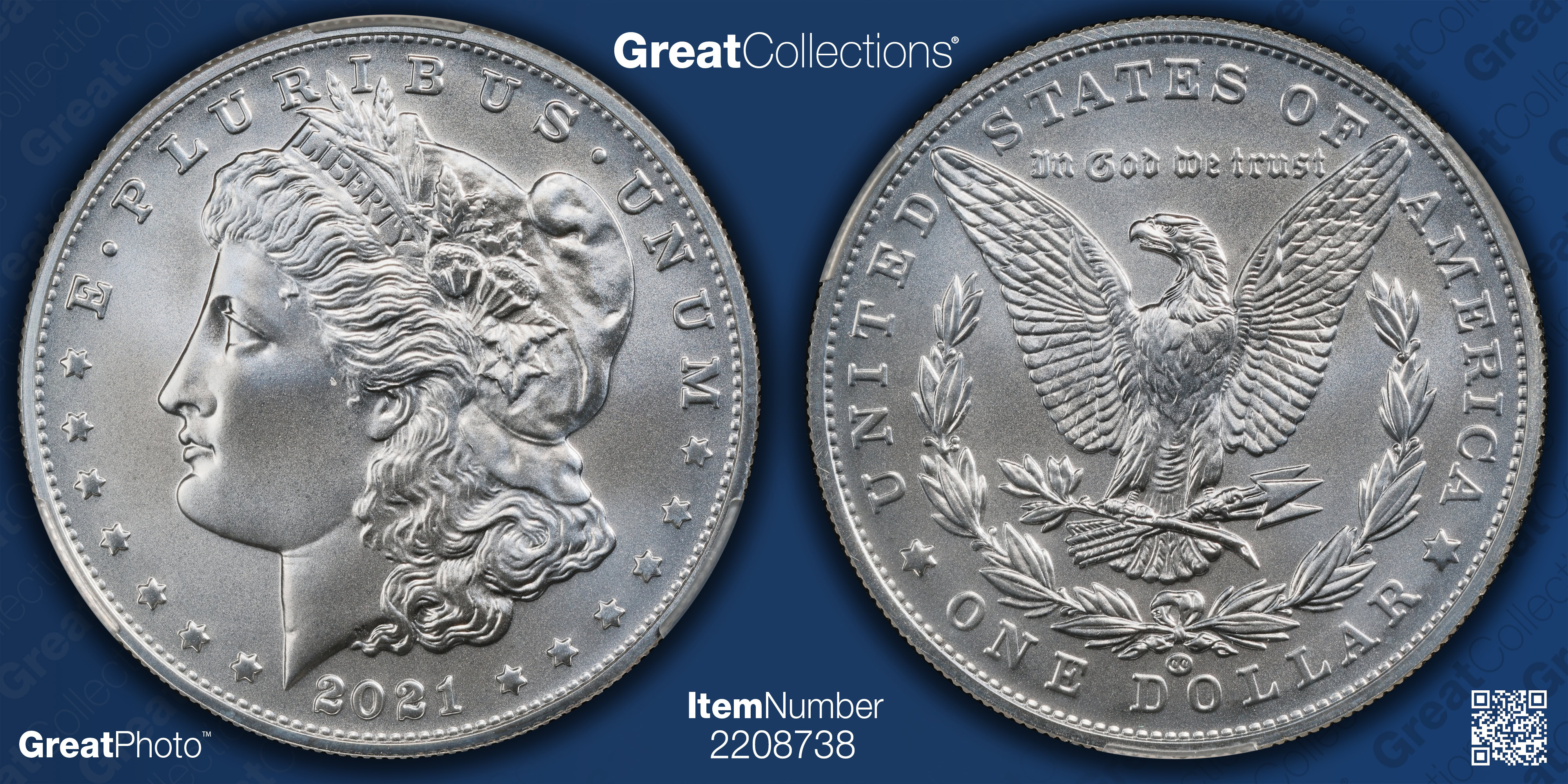 2021-CC Morgan Silver Dollar CC Privy 100th Anniversary CACG MS-70