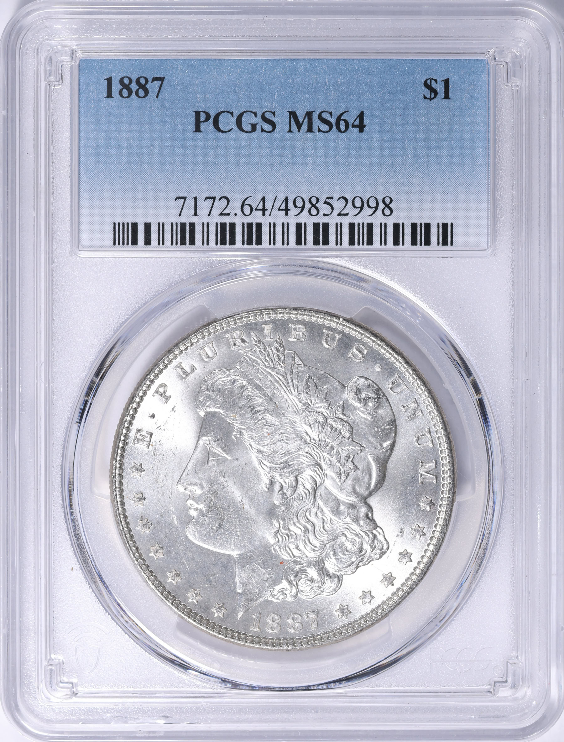 1887 Morgan Silver Dollar PCGS MS-64 (Item 2209257