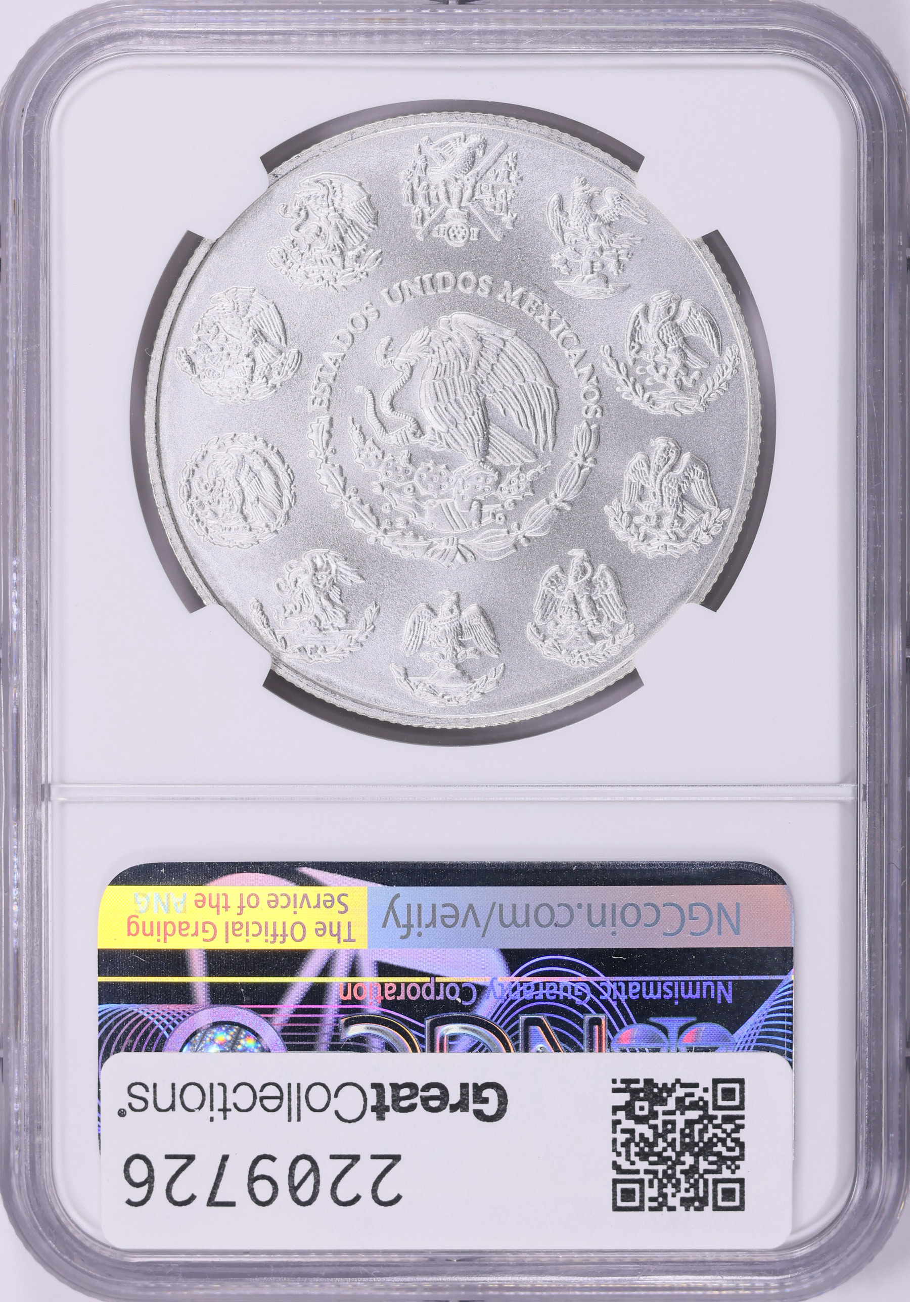 Mexico 2025-Mo Silver Onza Libertad KM-613 Early Releases NGC MS
