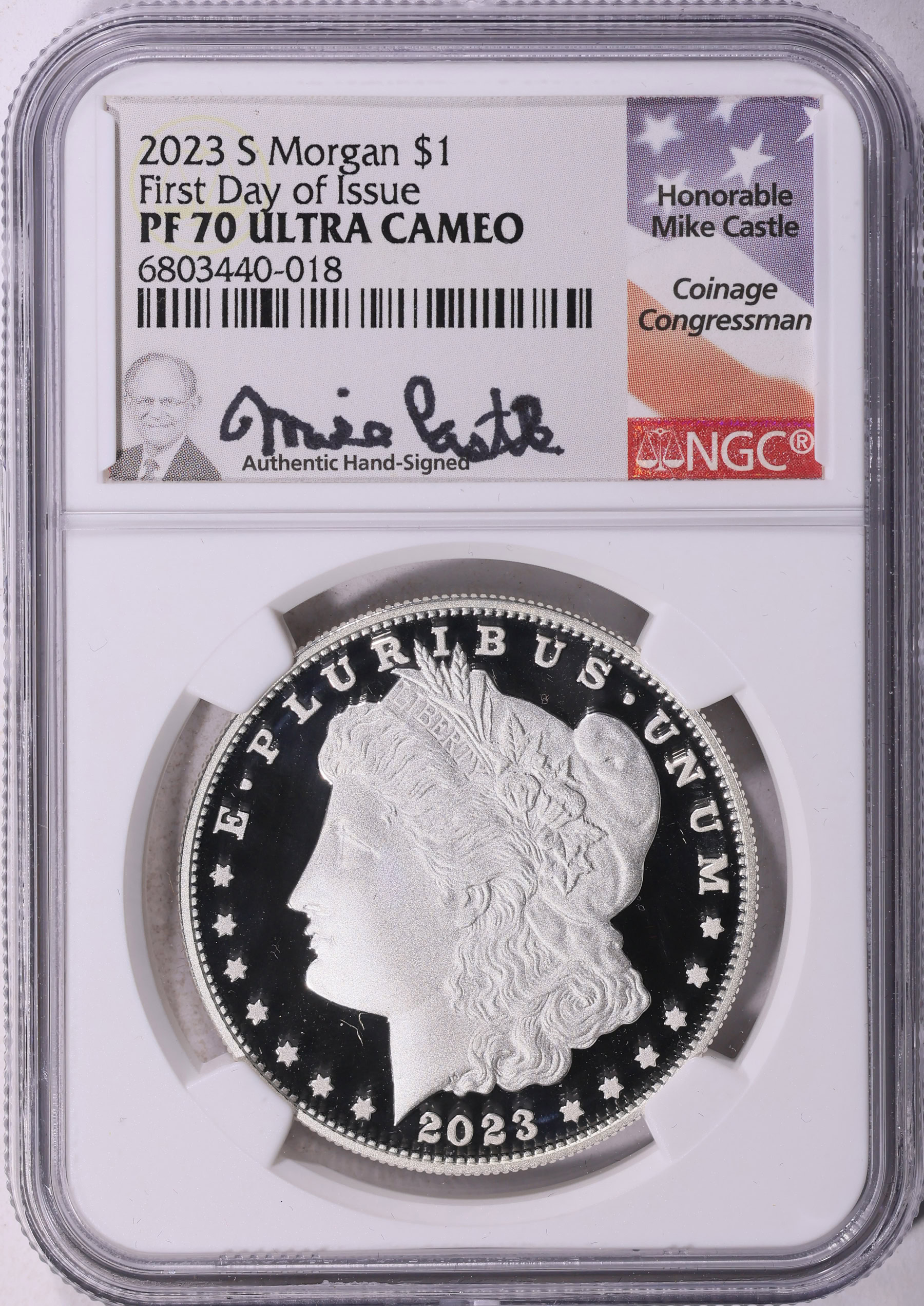 2023-S Morgan Silver Dollar First Day of Issue NGC Proof-70 UC