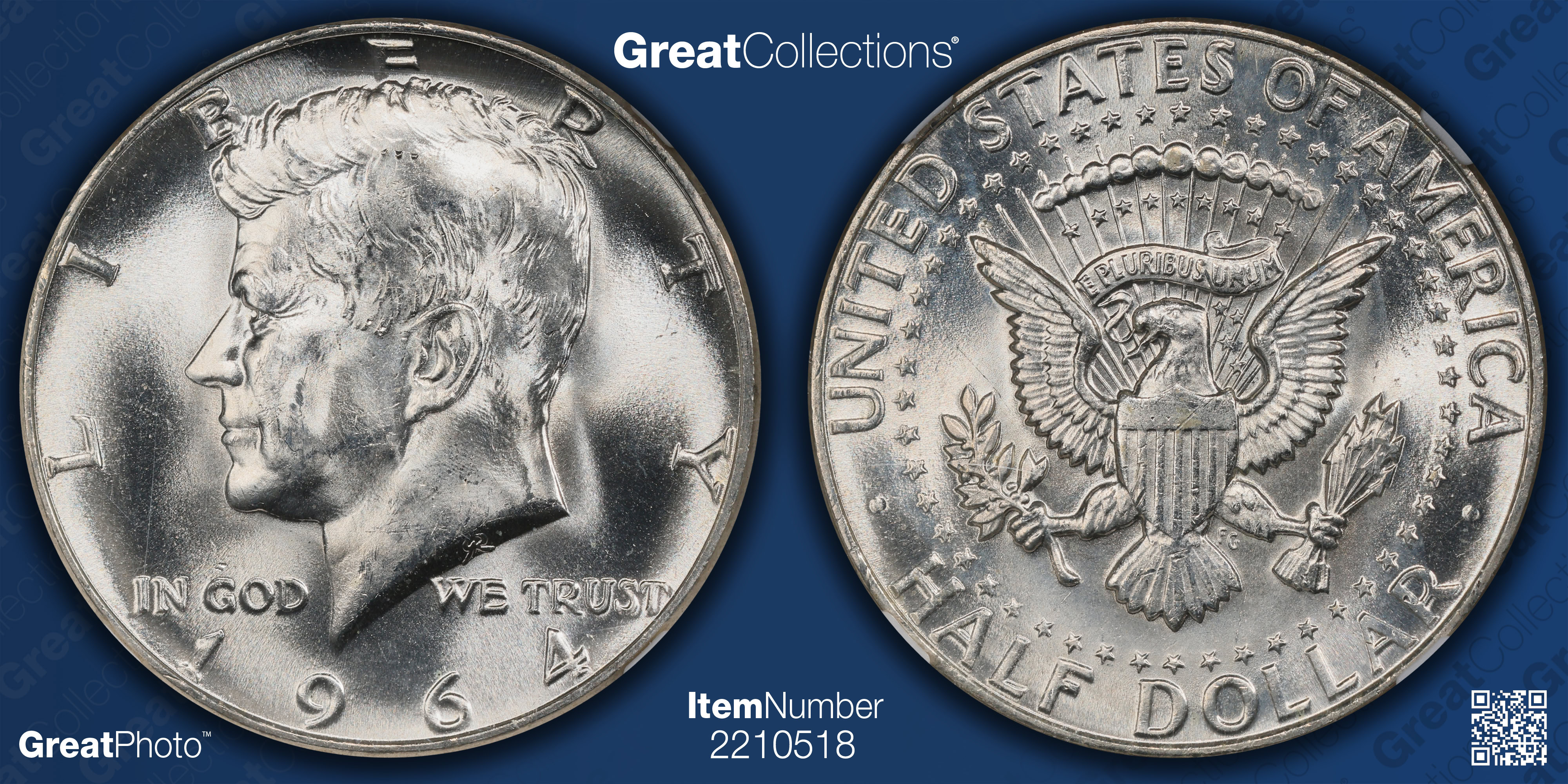 1964 Kennedy Half Dollar NGC MS-65 (Item 2210518