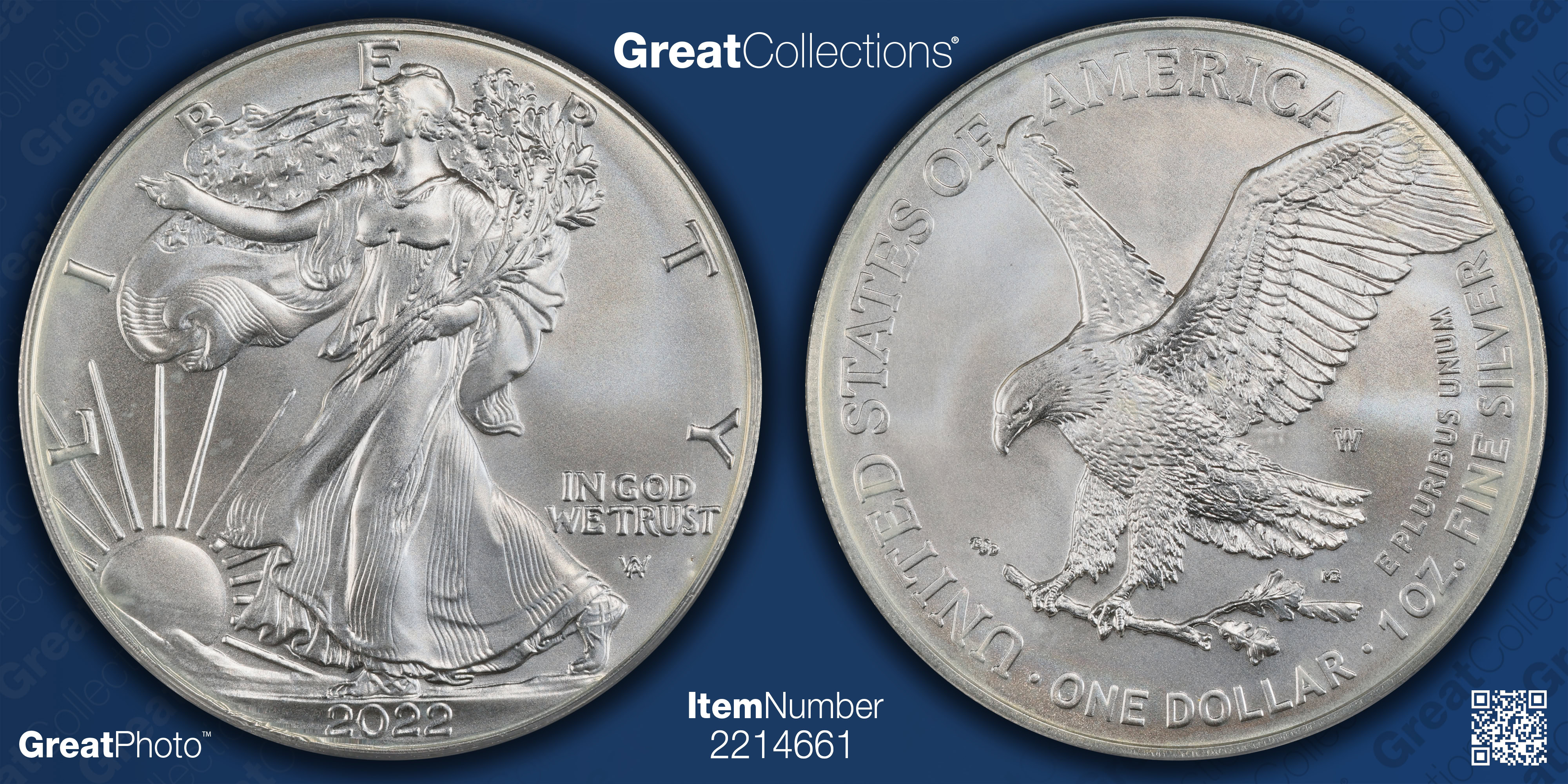 2022-W $1 Silver Eagle Burnished Advanced Release PCGS SP-70