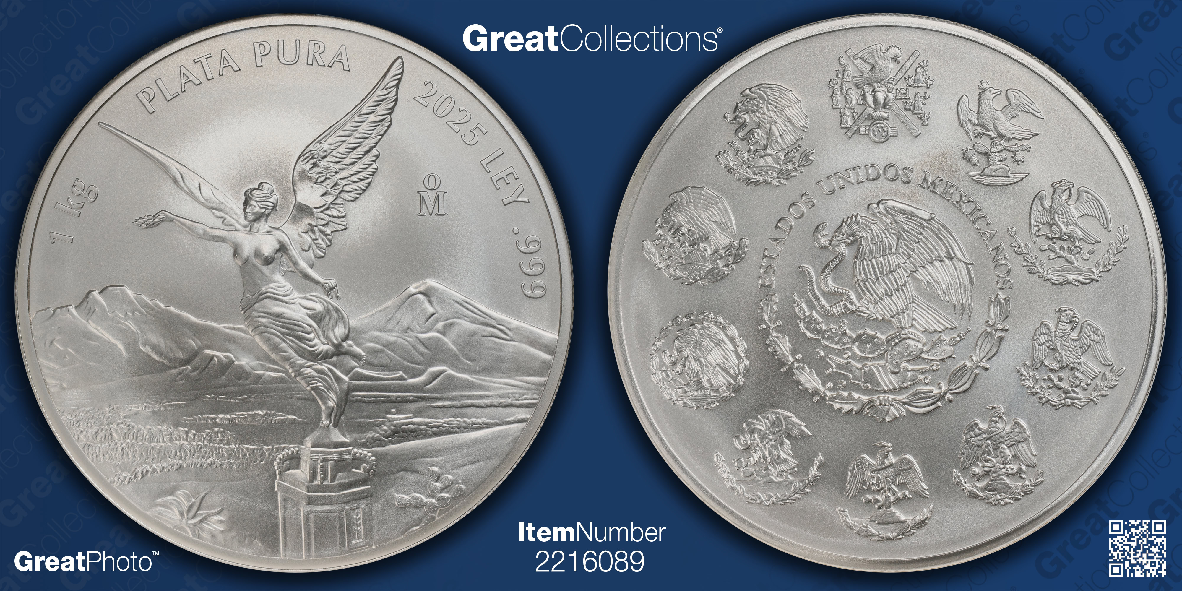 Mexico 2025-Mo Silver Kilo Libertad KM-677 NGC MS-70 (ASW