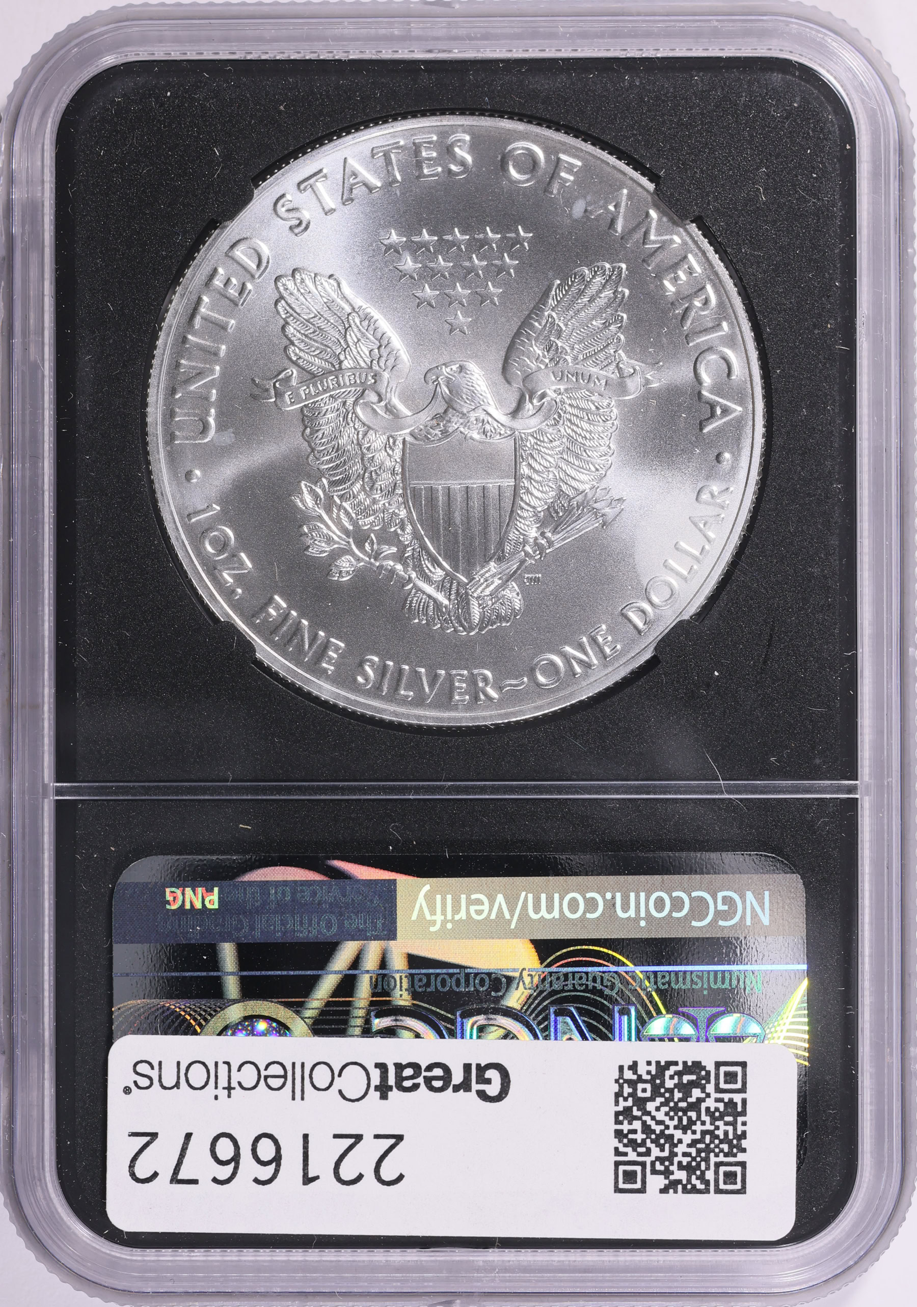 2021 $1 Silver Eagle Type 1 First Day of Issue NGC MS-70