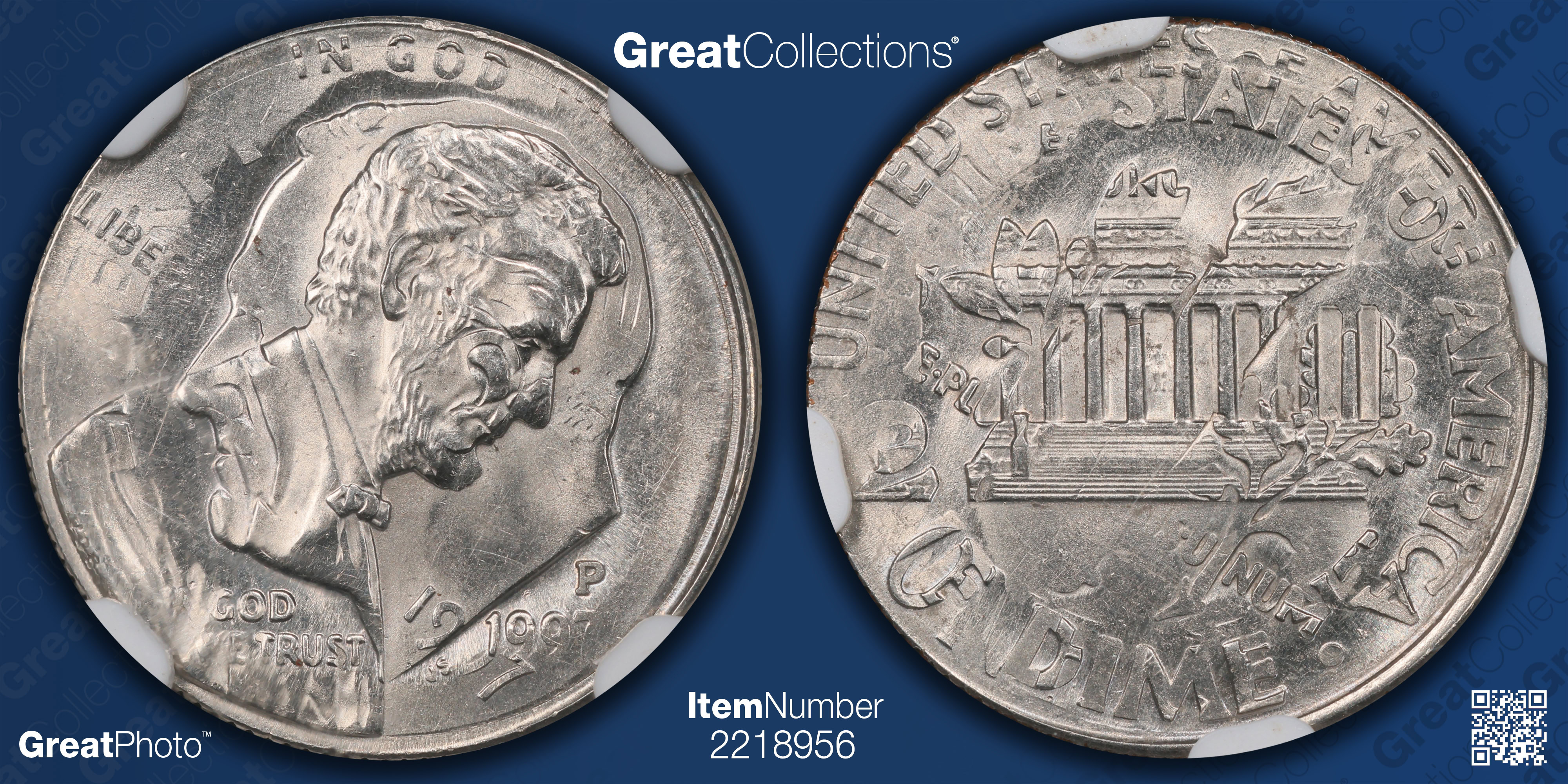 Mint Error 1997 Lincoln Cent Struck on 1997 P Roosevelt Dime
