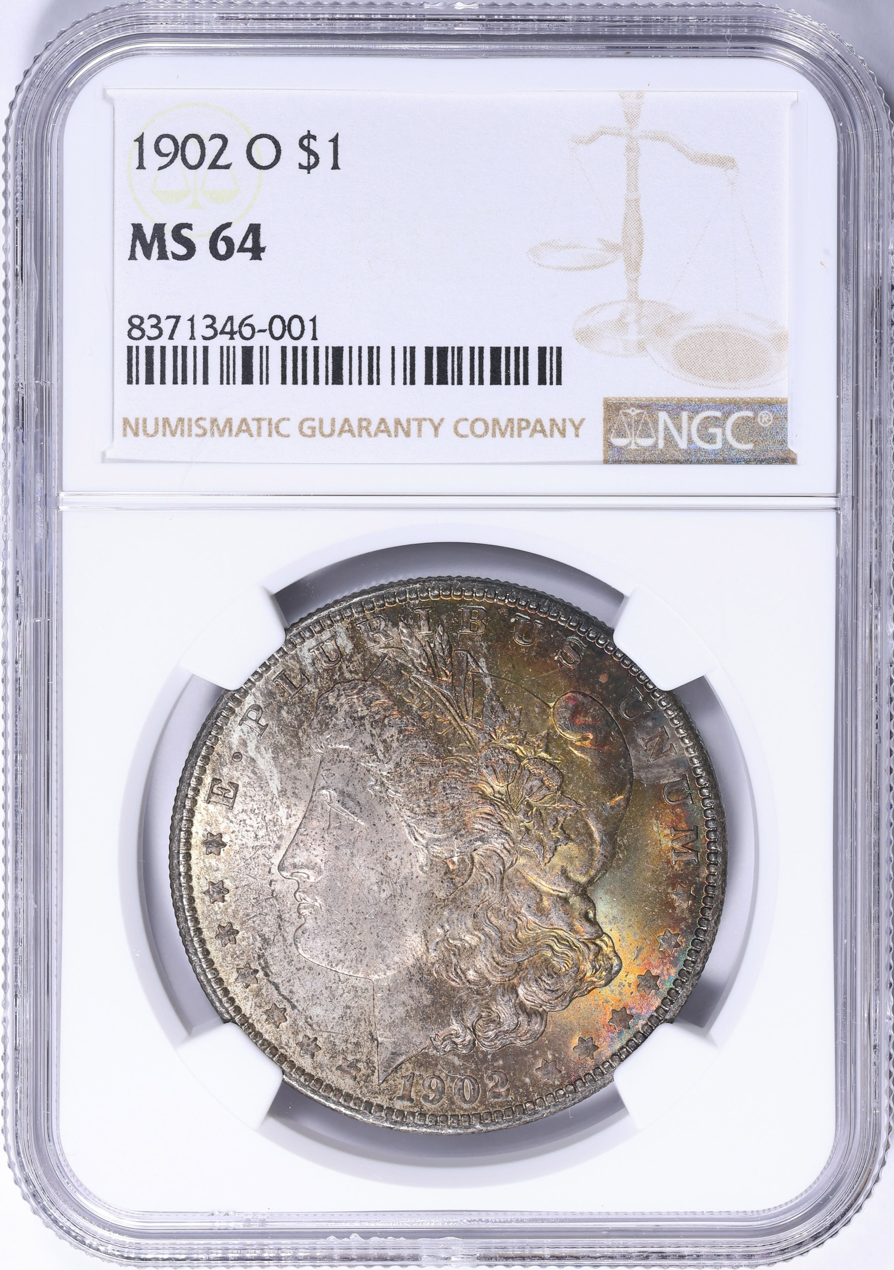 1902-O Morgan Silver Dollar NGC MS-64 (Toned) (Item 2226004