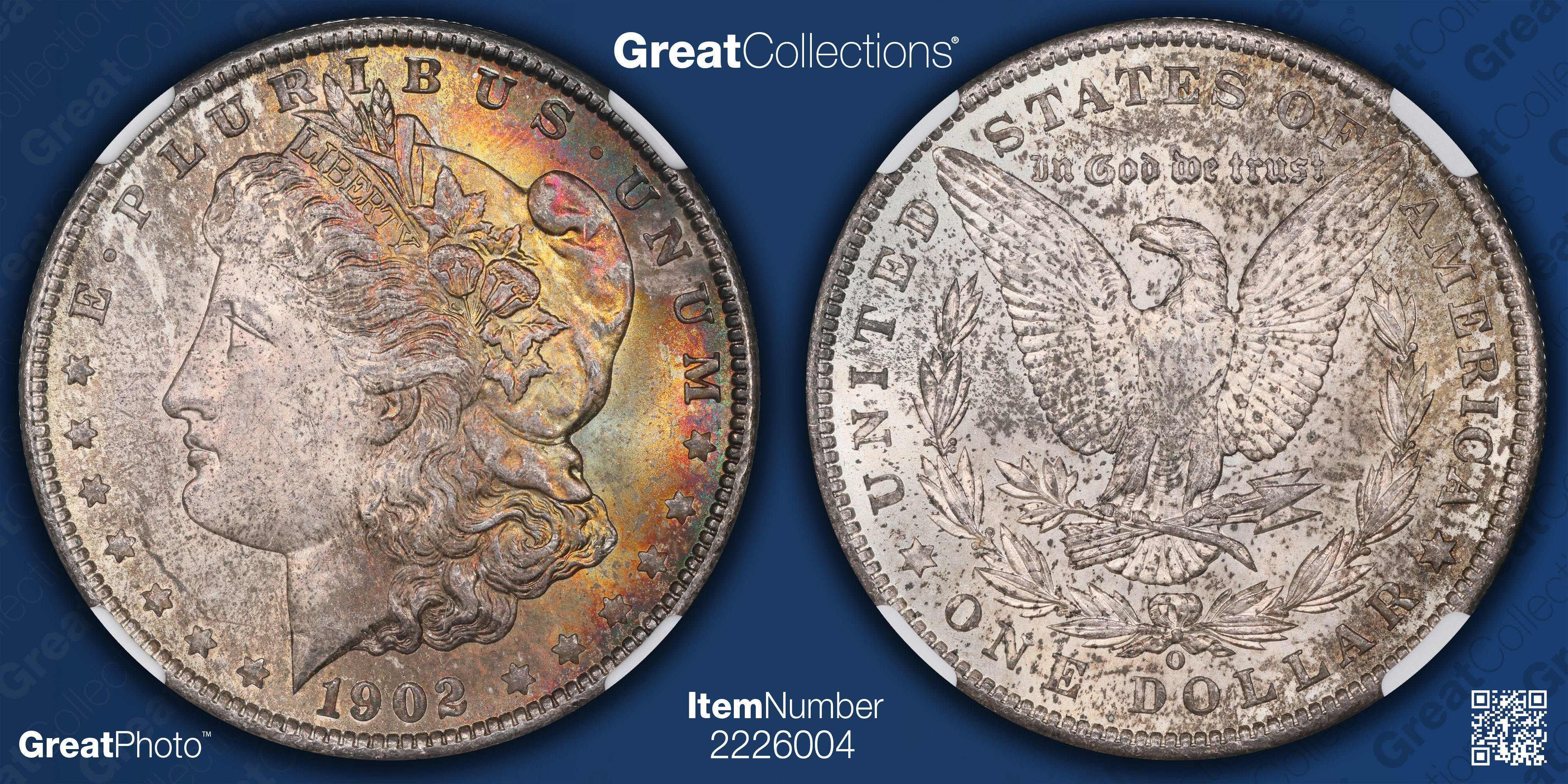 1902-O Morgan Silver Dollar NGC MS-64 (Toned) (Item 2226004