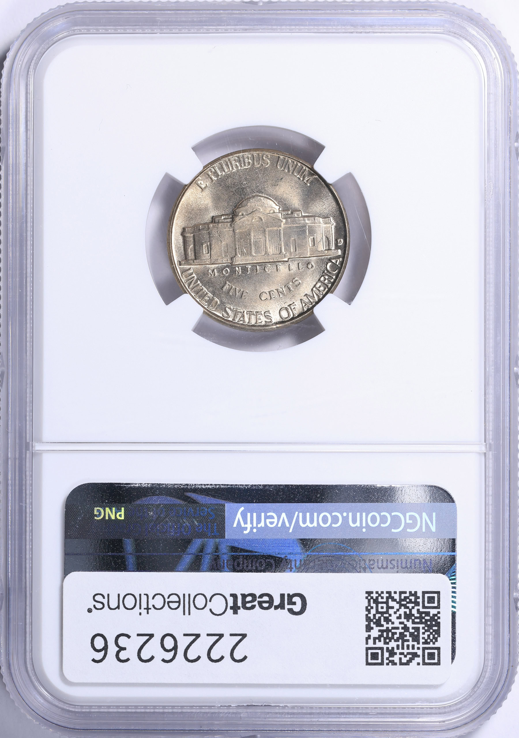 1947-D/D Jefferson Nickel VP-001 NGC MS-65 5FS | NGC Cert #6354545