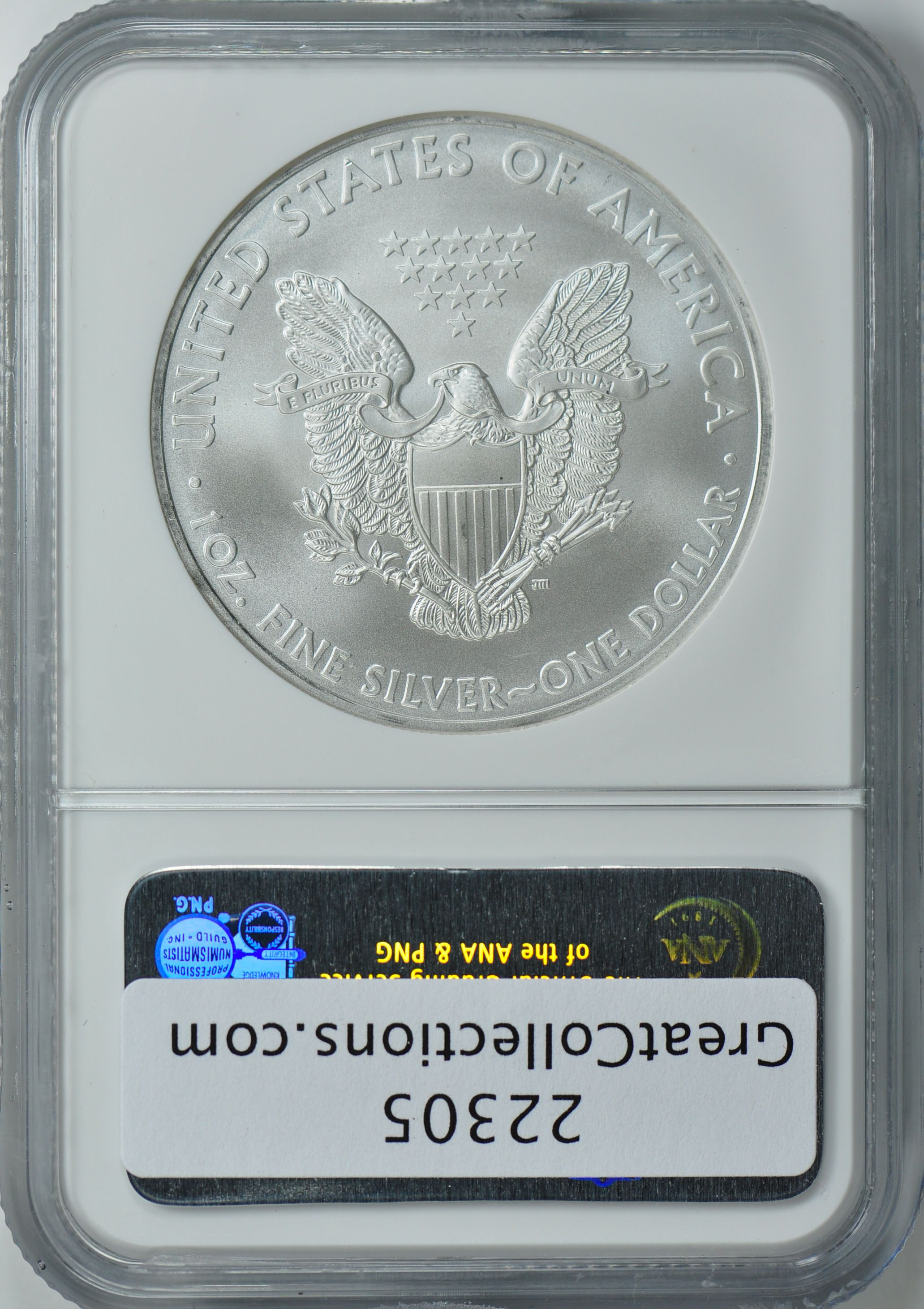 2008 $1 Silver Eagle Early Releases NGC Gem Uncirculated (Item