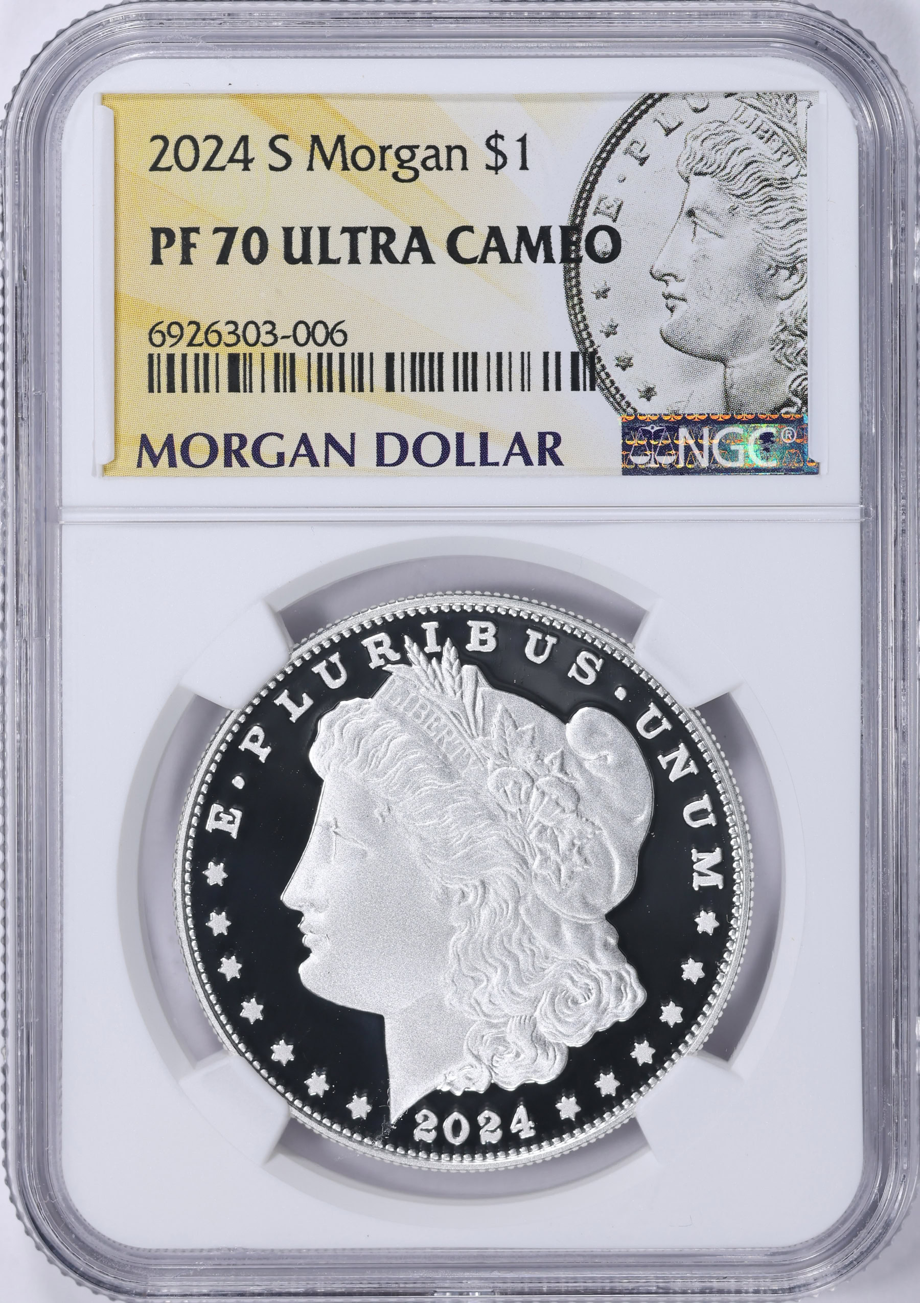 2024-S Morgan Silver Dollar NGC Proof-70 UC | NGC Cert #6926303