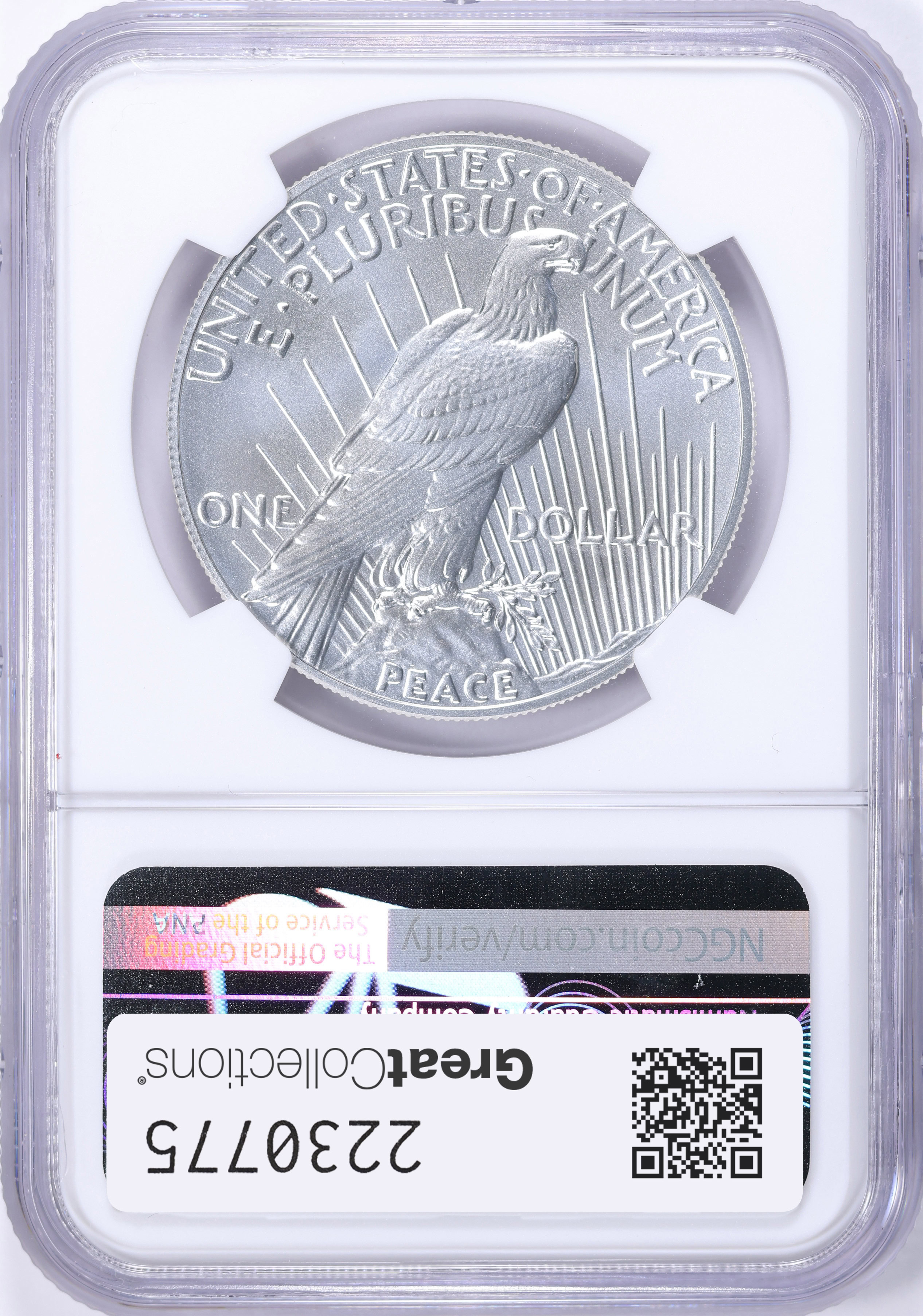 2025 Peace Silver Dollar NGC MS-70 | NGC Cert #8425199-005