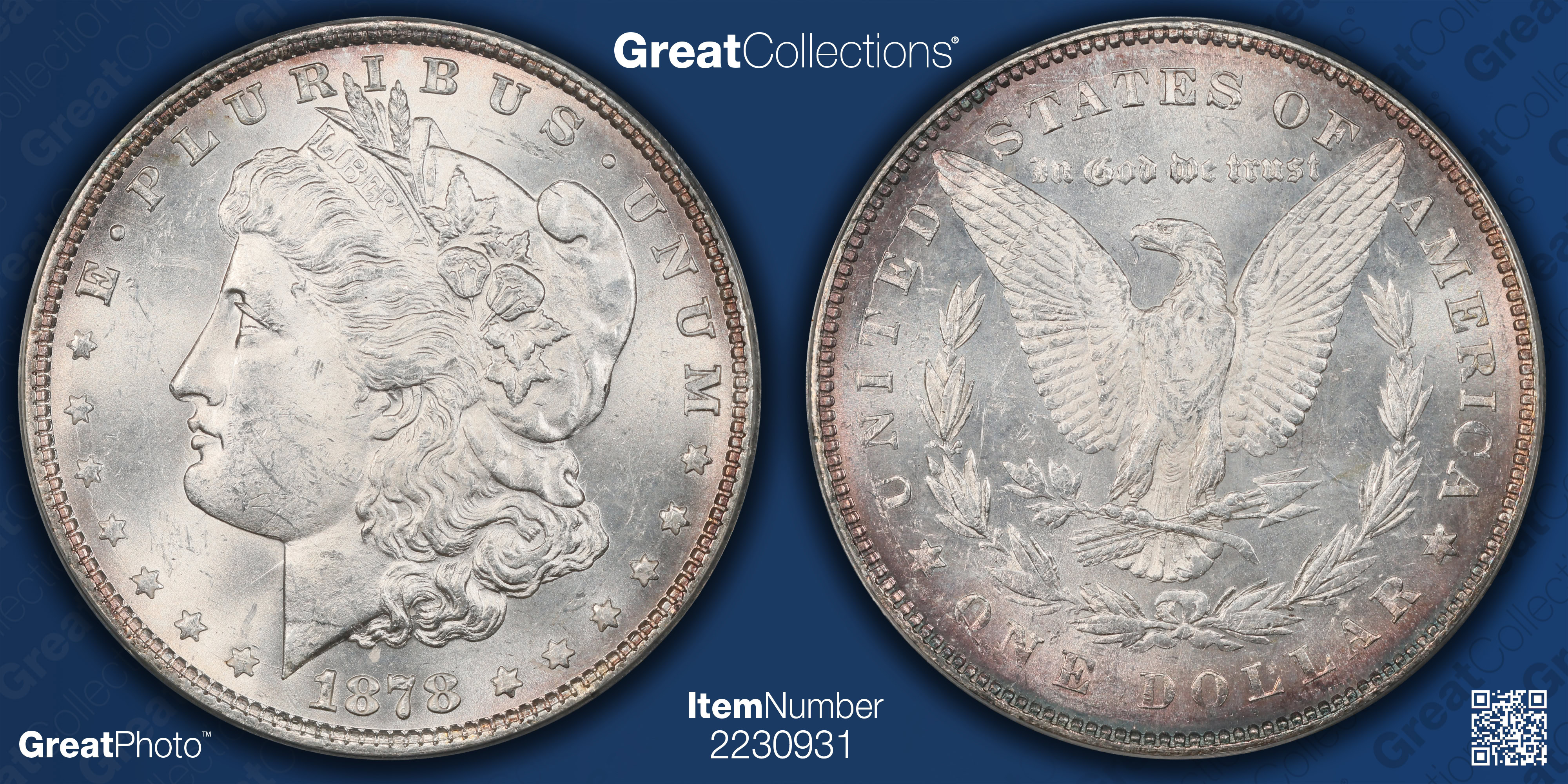 1878 7/8TF Morgan Silver Dollar Super CD VAM-42A ANACS MS-62