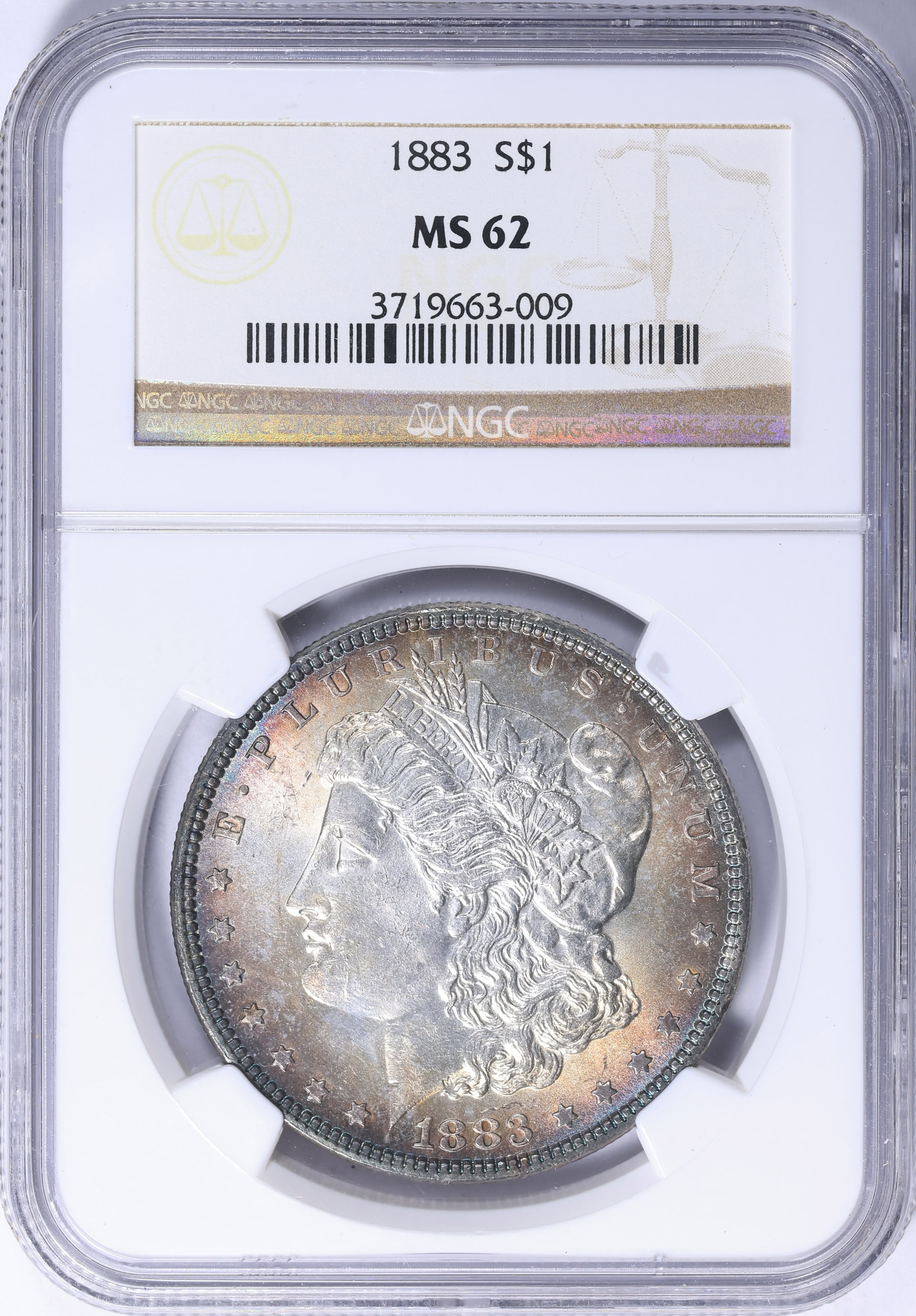1883 Morgan Silver Dollar NGC MS-62 (VSS VAM-32) (Toned) | NGC