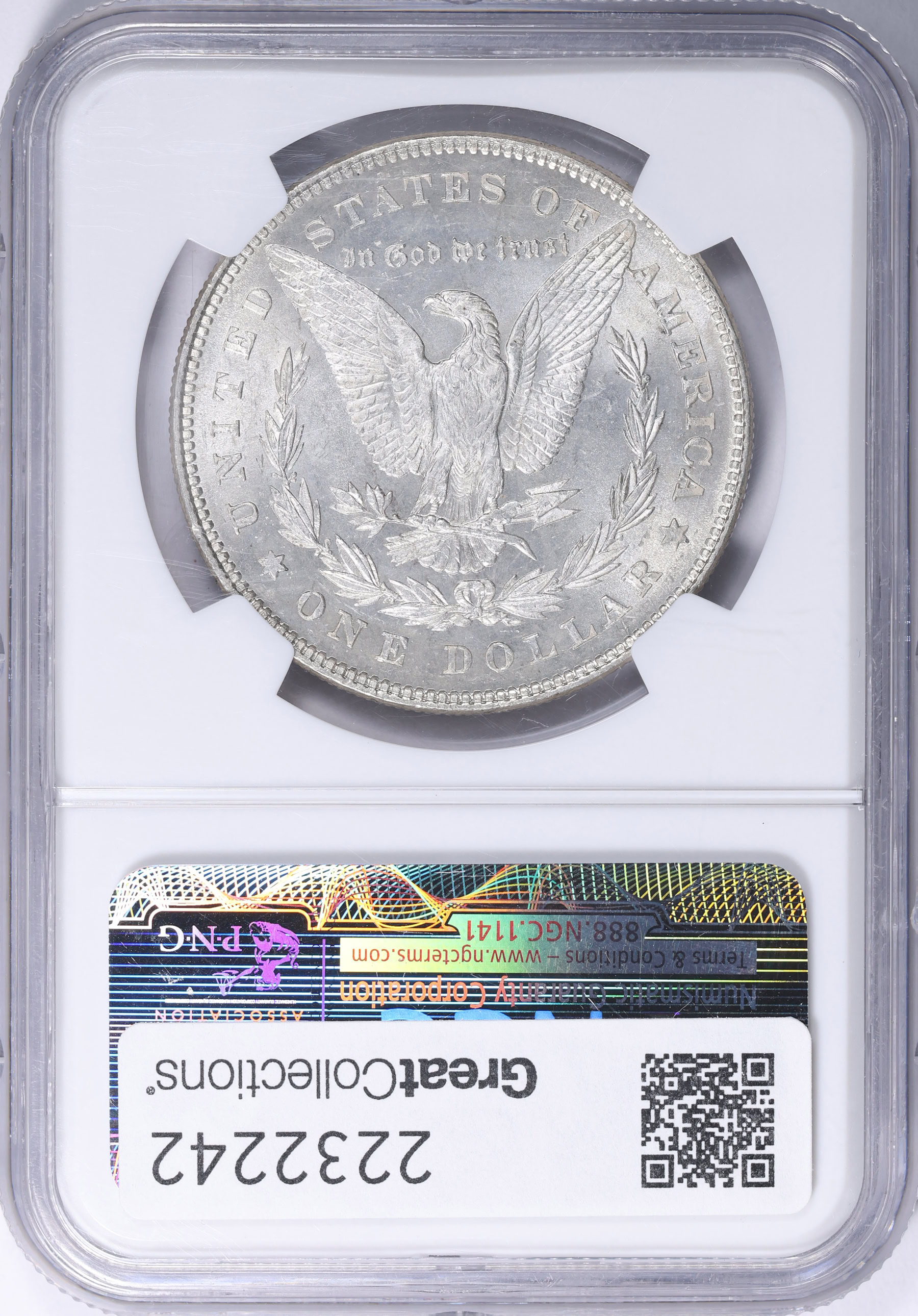 定価7万円 Carrs Sterling Silver 20x15cm 新品 1878 7TF Morgan Silver Dollar Reverse of 1878 NGC MS-63 (Item
