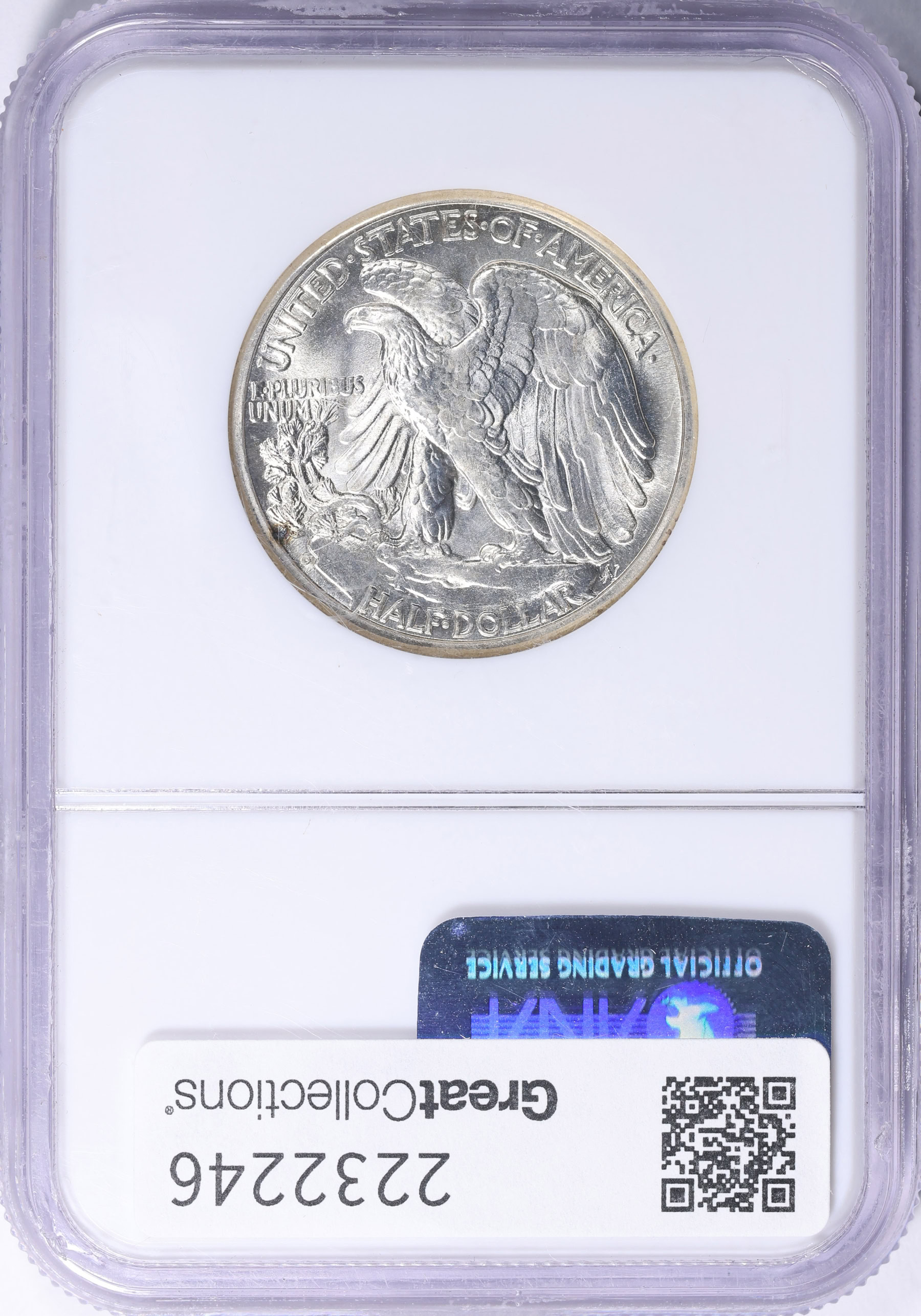 銀貨　2枚　アメリカ　1945 1944 1945-D Walking Liberty Half Dollar NGC MS-66 (Nevada Silver