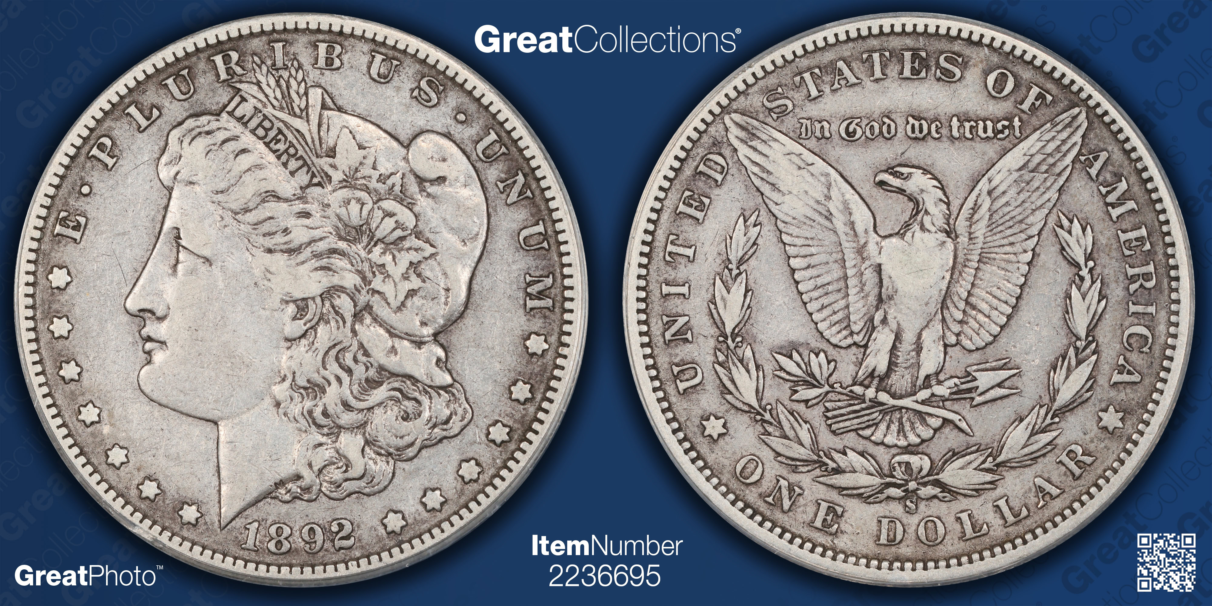 1892-S Morgan Silver Dollar VAM-6 ANACS VF-35 (Item 2236695