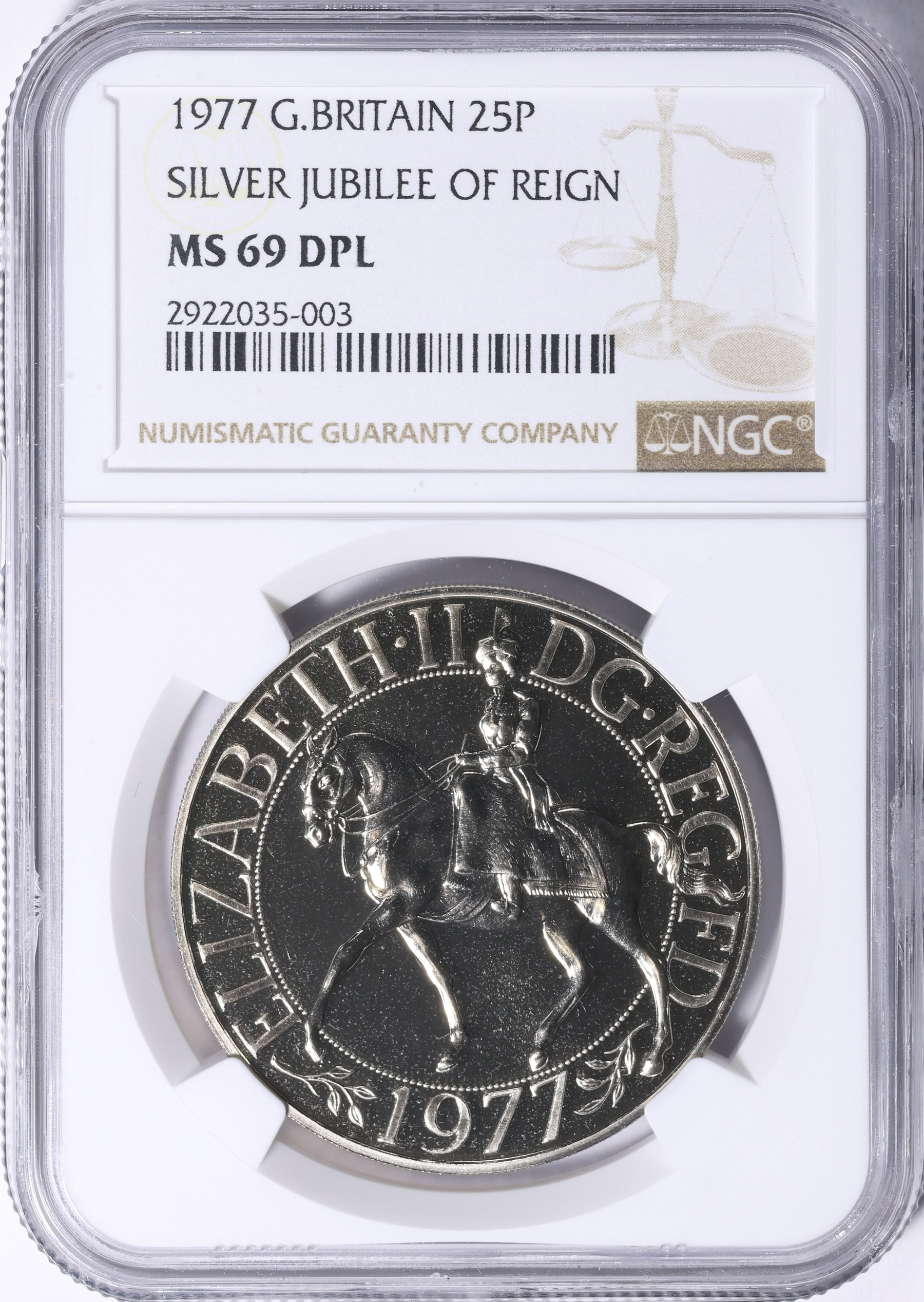 Great Britain 1977 25 Pence Queen Elizabeth II's Silver Jubilee KM