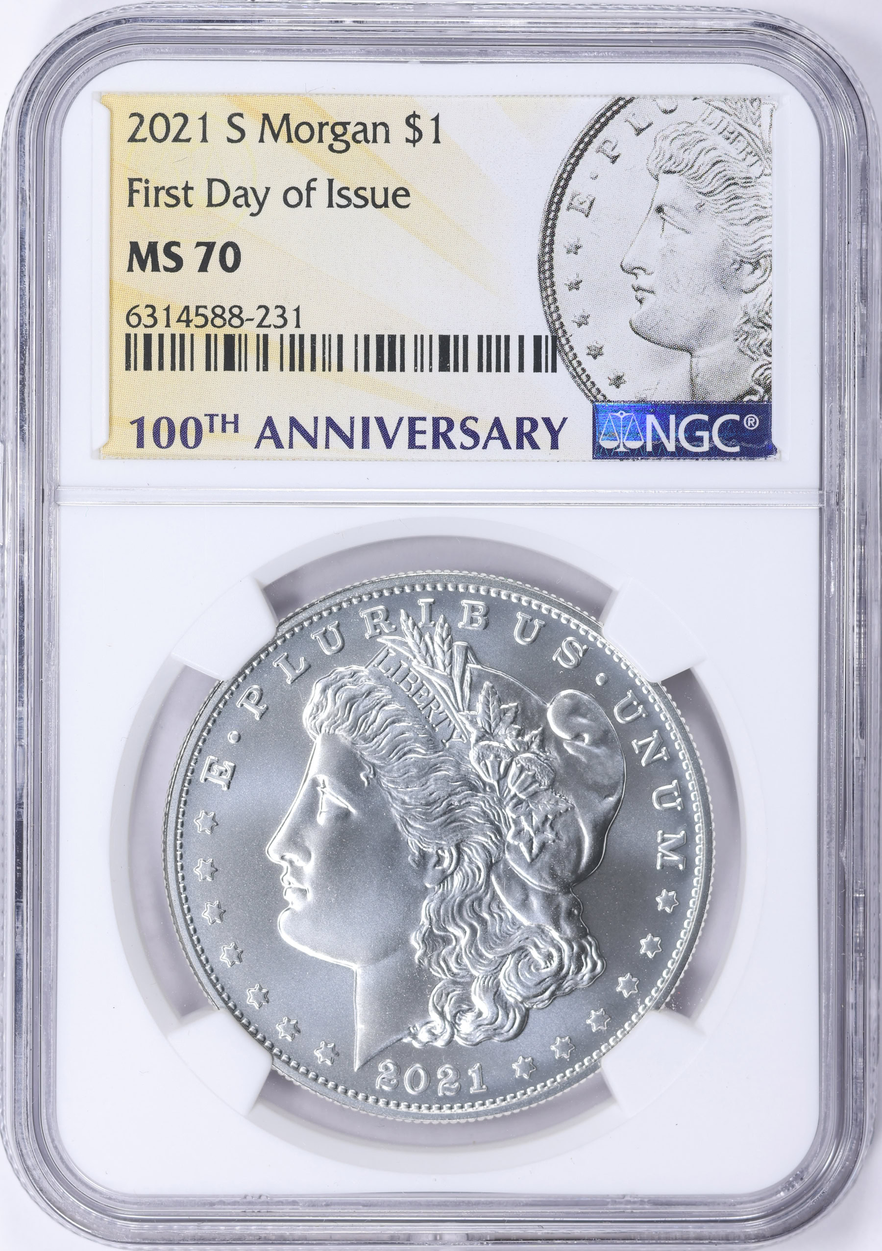 2021-S Morgan Silver Dollar 100th Anniversary First Day of Issue
