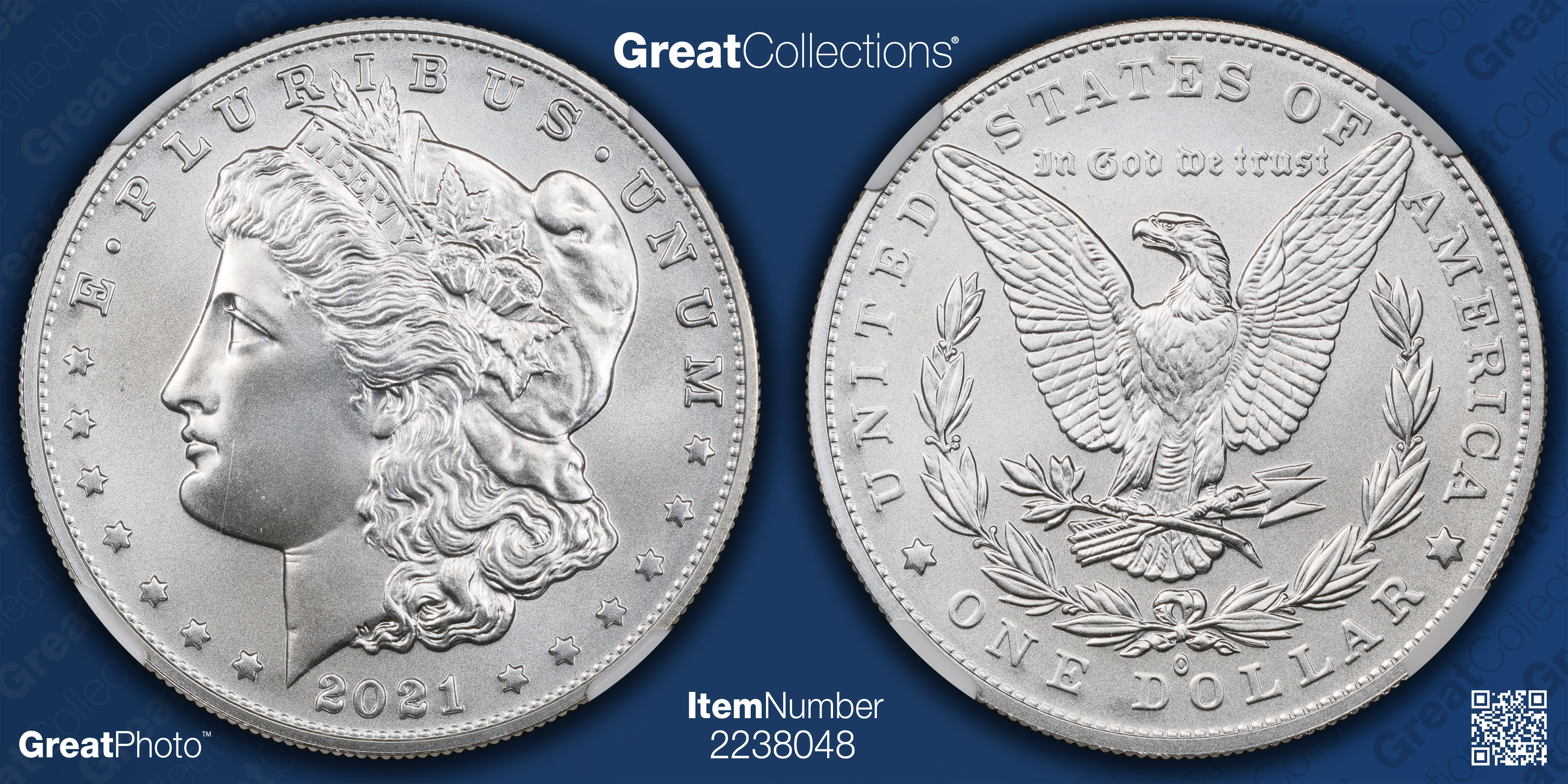 2021-O Privy Morgan Silver Dollar 100th Anniversary First Day of