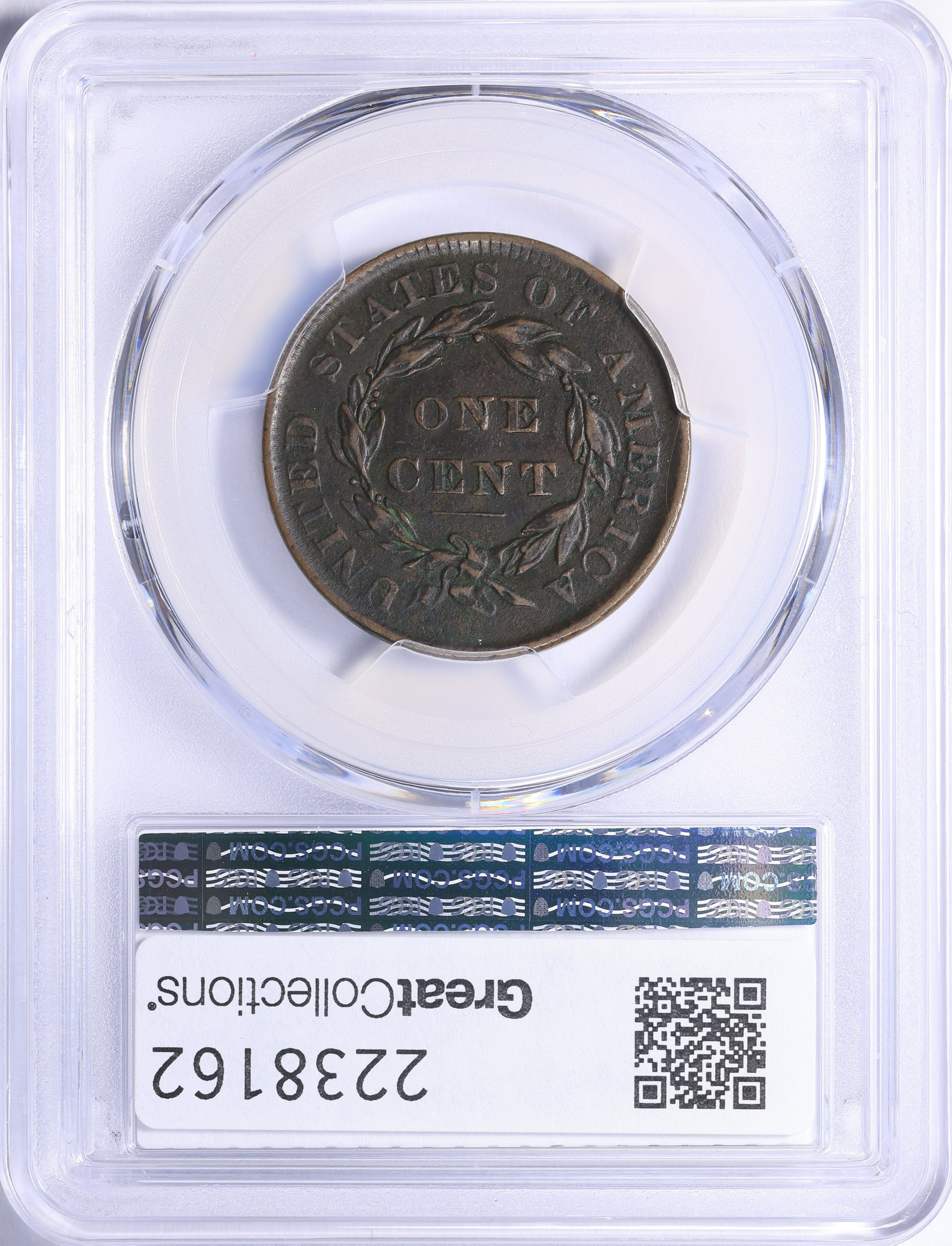 1835 Matron Cent Head of 1836 PCGS Genuine VF Details (Item