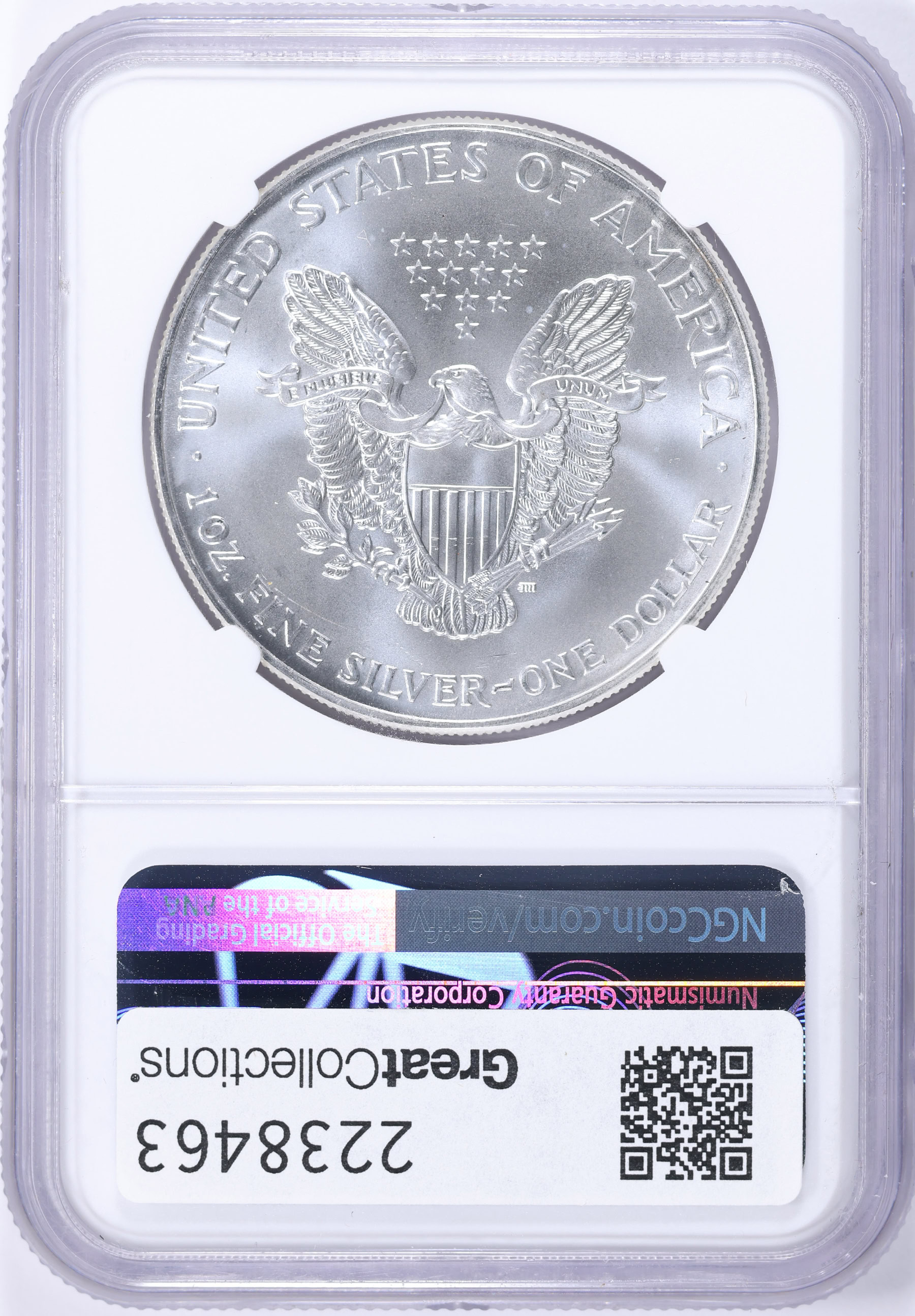 2001 $1 Silver Eagle NGC MS-69 (Item 2238463) | GreatCollections