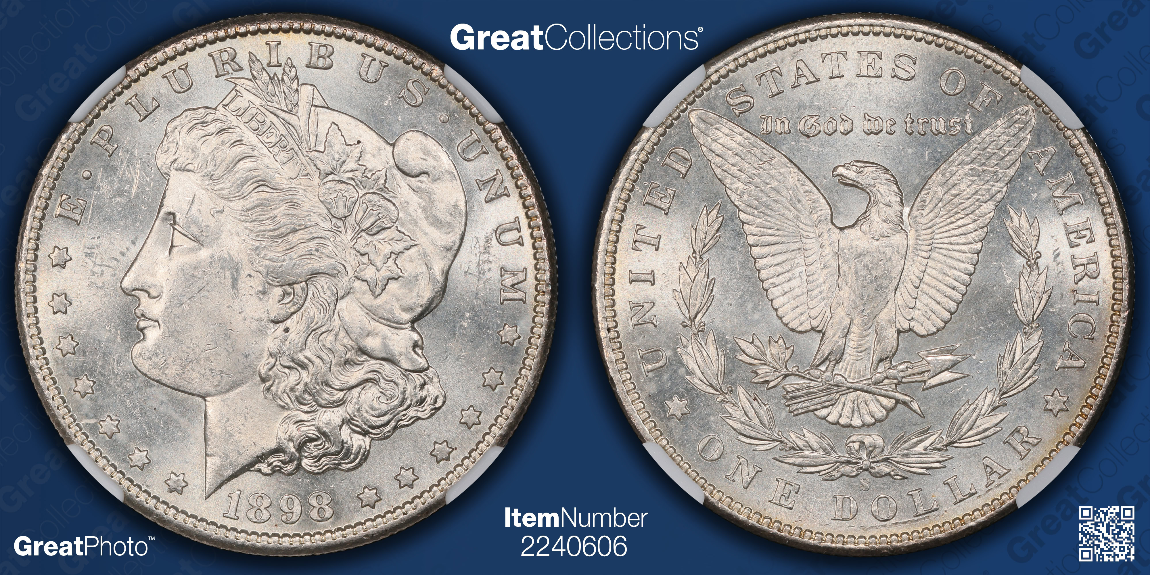 1898-S Morgan Silver Dollar NGC MS-62 (Item 2240606