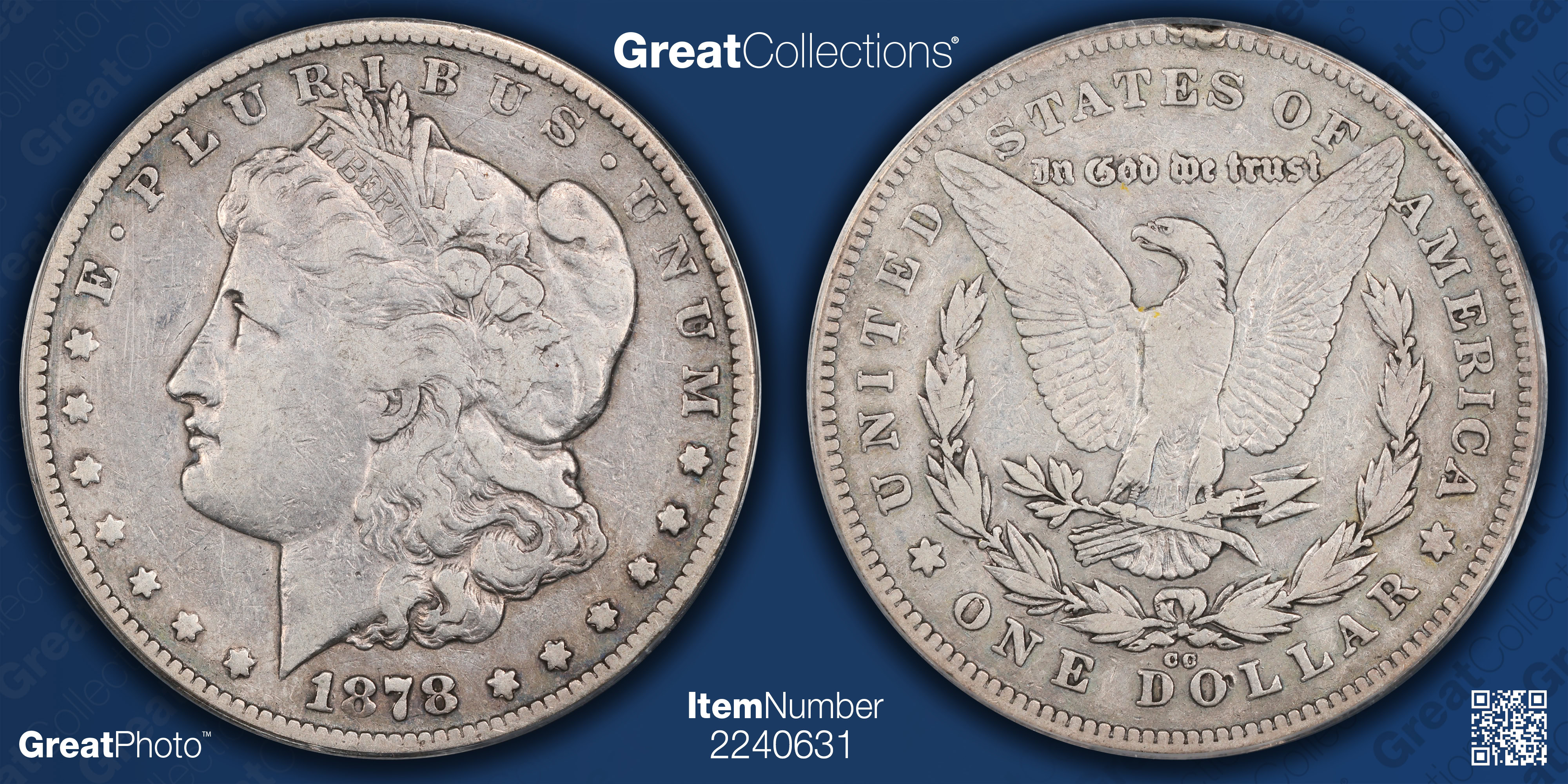 1878-CC Morgan Silver Dollar VAM-28 ANACS VF-20 | ANACS Cert