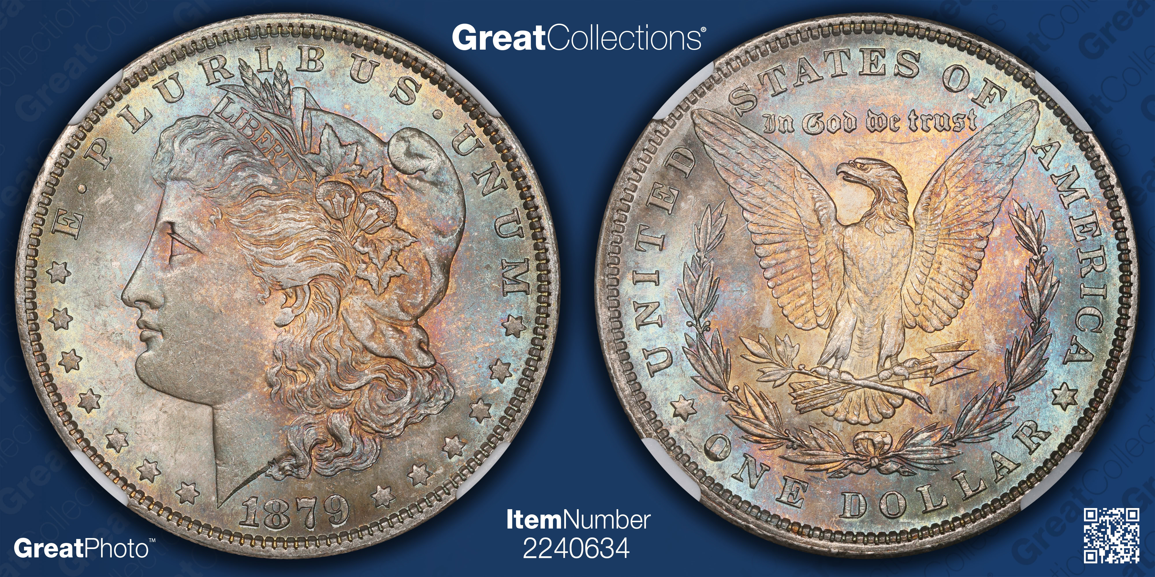 1879 Morgan Silver Dollar NGC MS-63 (Toned) (Item 2240634